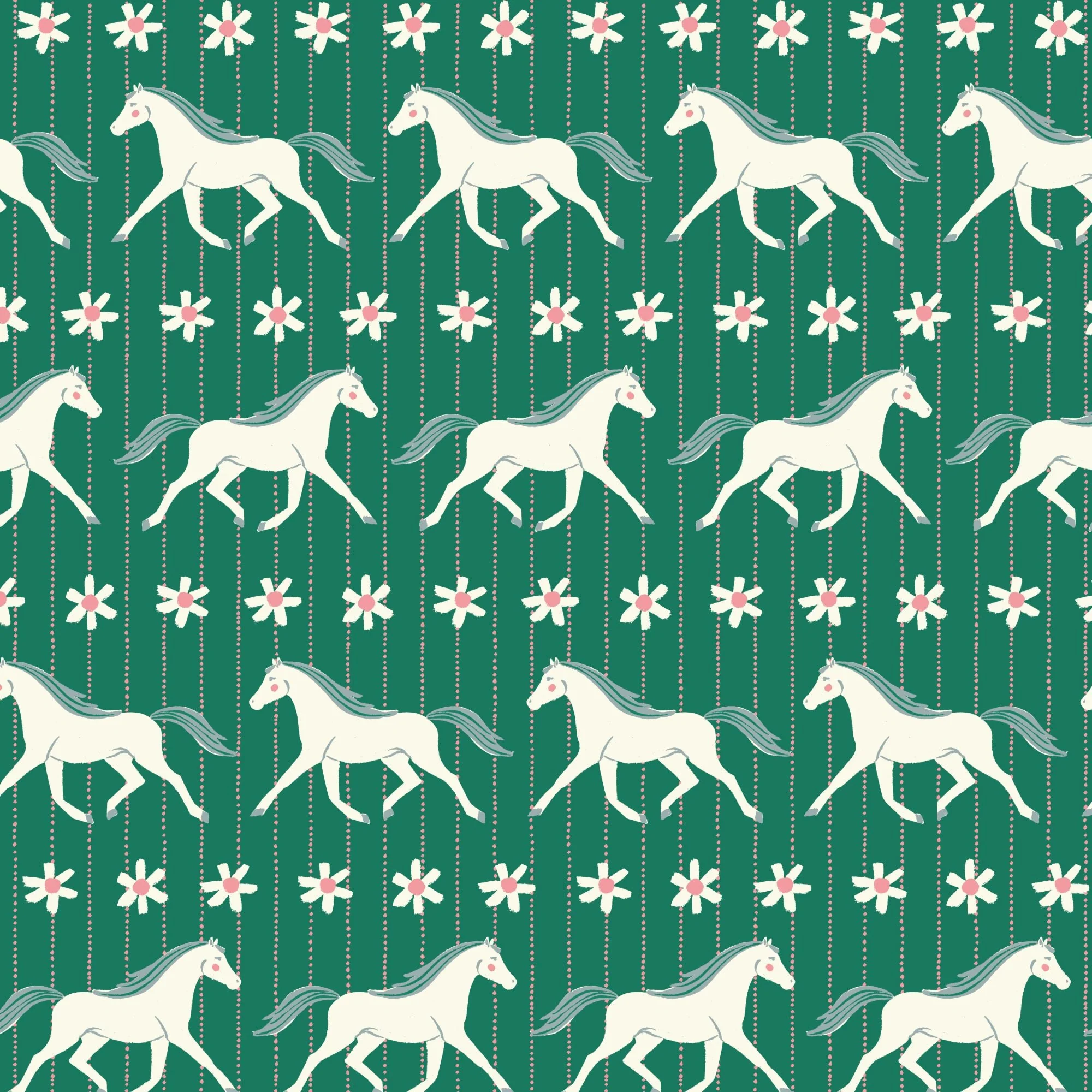 Howdy - Green - Happy Homestead - Samantha Johnson - Cloud 9 Fabrics - Poplin - Image 3