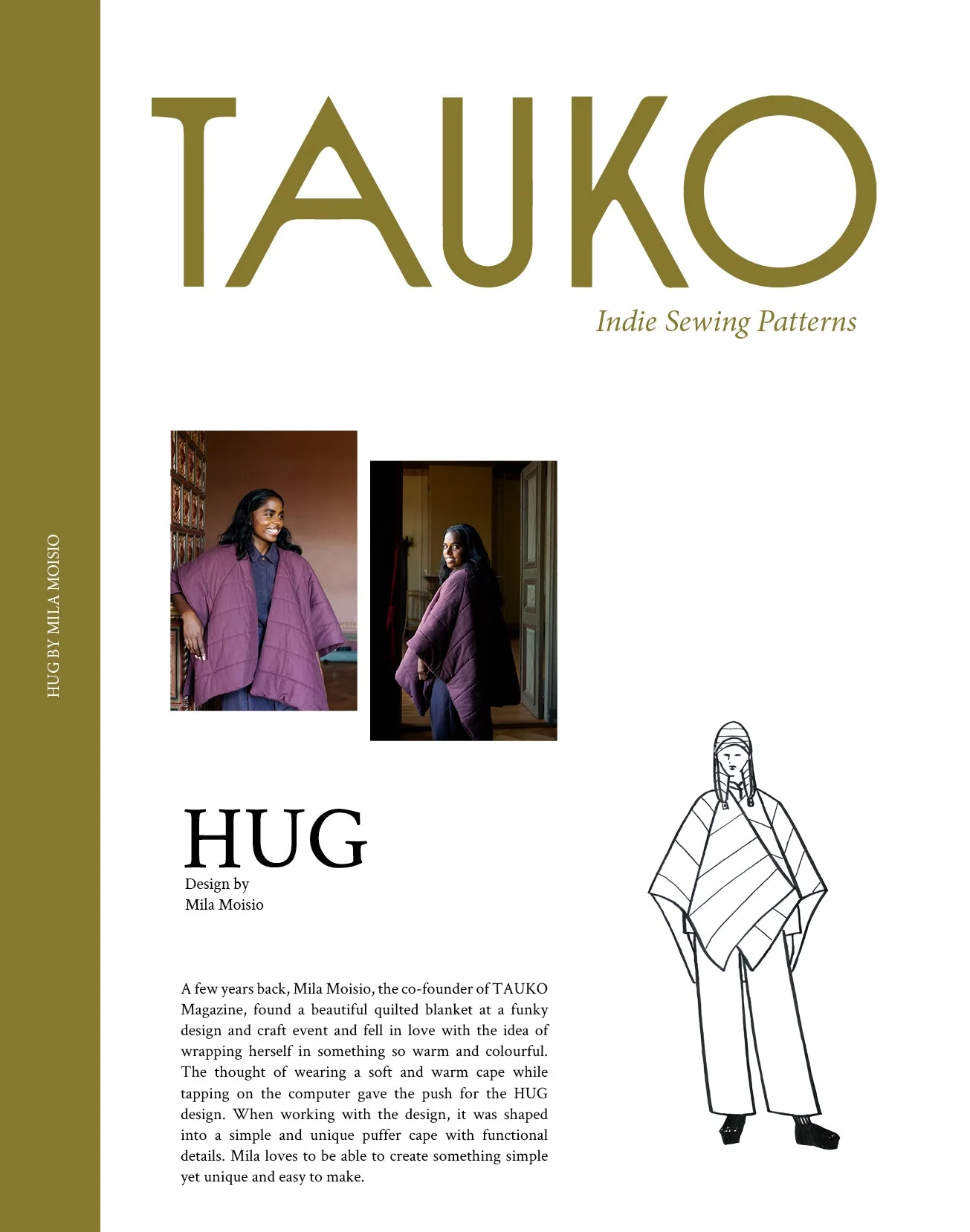 HUG Cape by Mila Moises PDF Sewing Pattern - TAUKO - Image 2