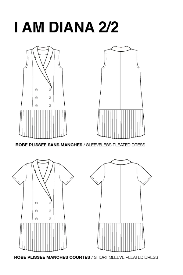 I am DIANA - Playsuit and Pleated Dress Pattern -  I AM PATTERNS - Image 27