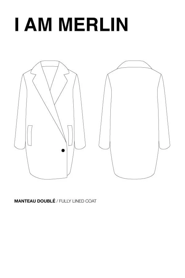 I am MERLIN - Lapel Coat Pattern -  I AM PATTERNS - Image 9