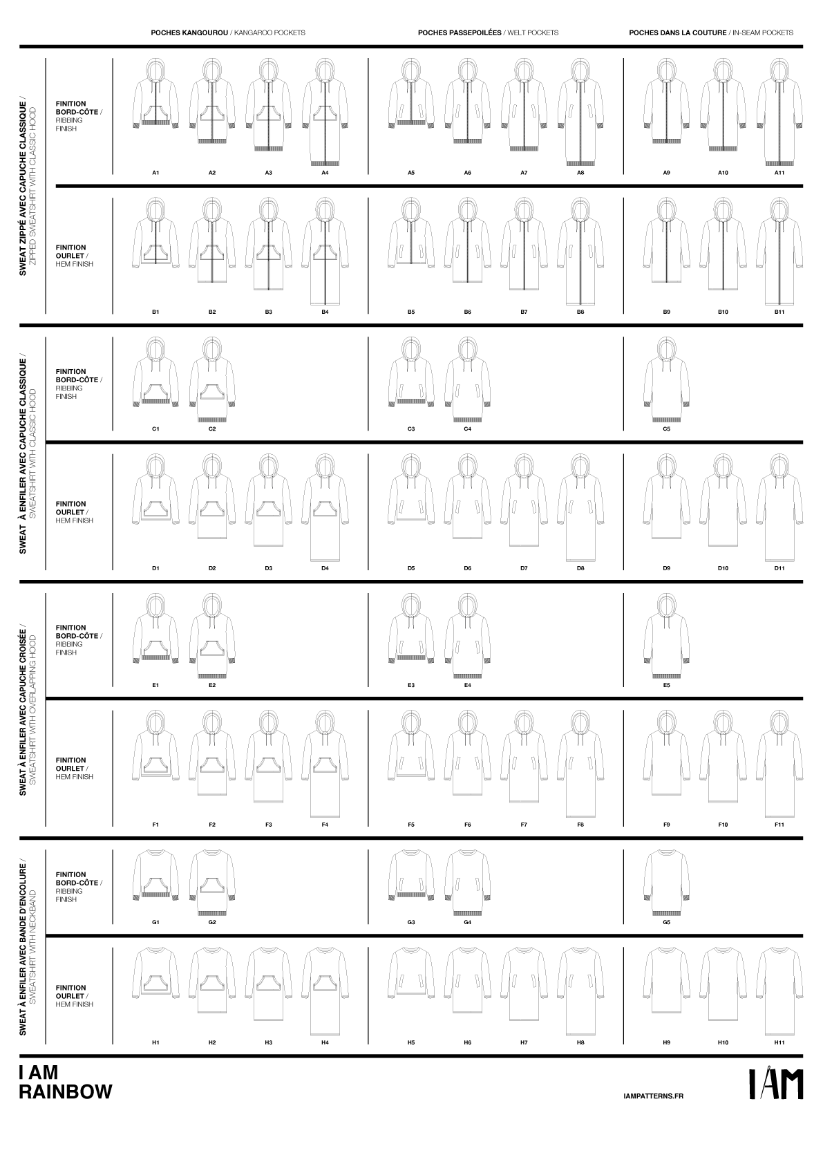 I Am RAINBOW (Womens) - Sweatshirt Pattern -  I AM PATTERNS - Image 22