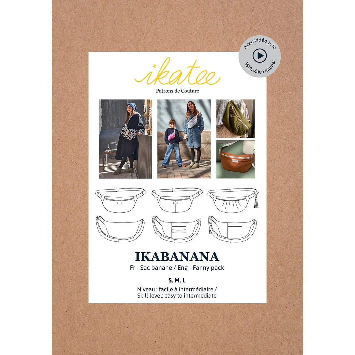 IKABANANA Fanny Pack - Paper Sewing Pattern - Ikatee - Image 2