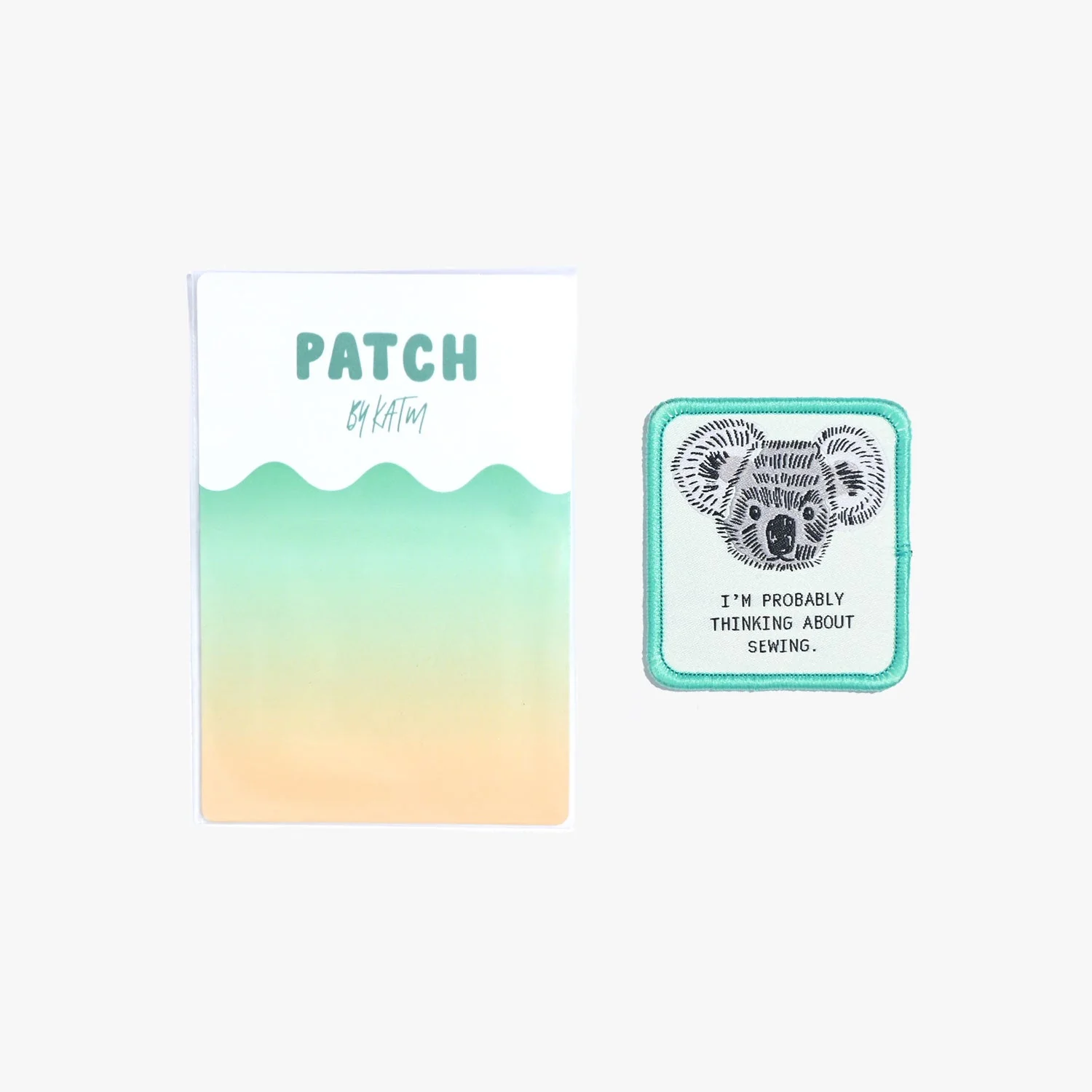 "I'm Probably Thinking About Sewing/Koala" - Iron On Patch - Kylie And The Machine - Image 4