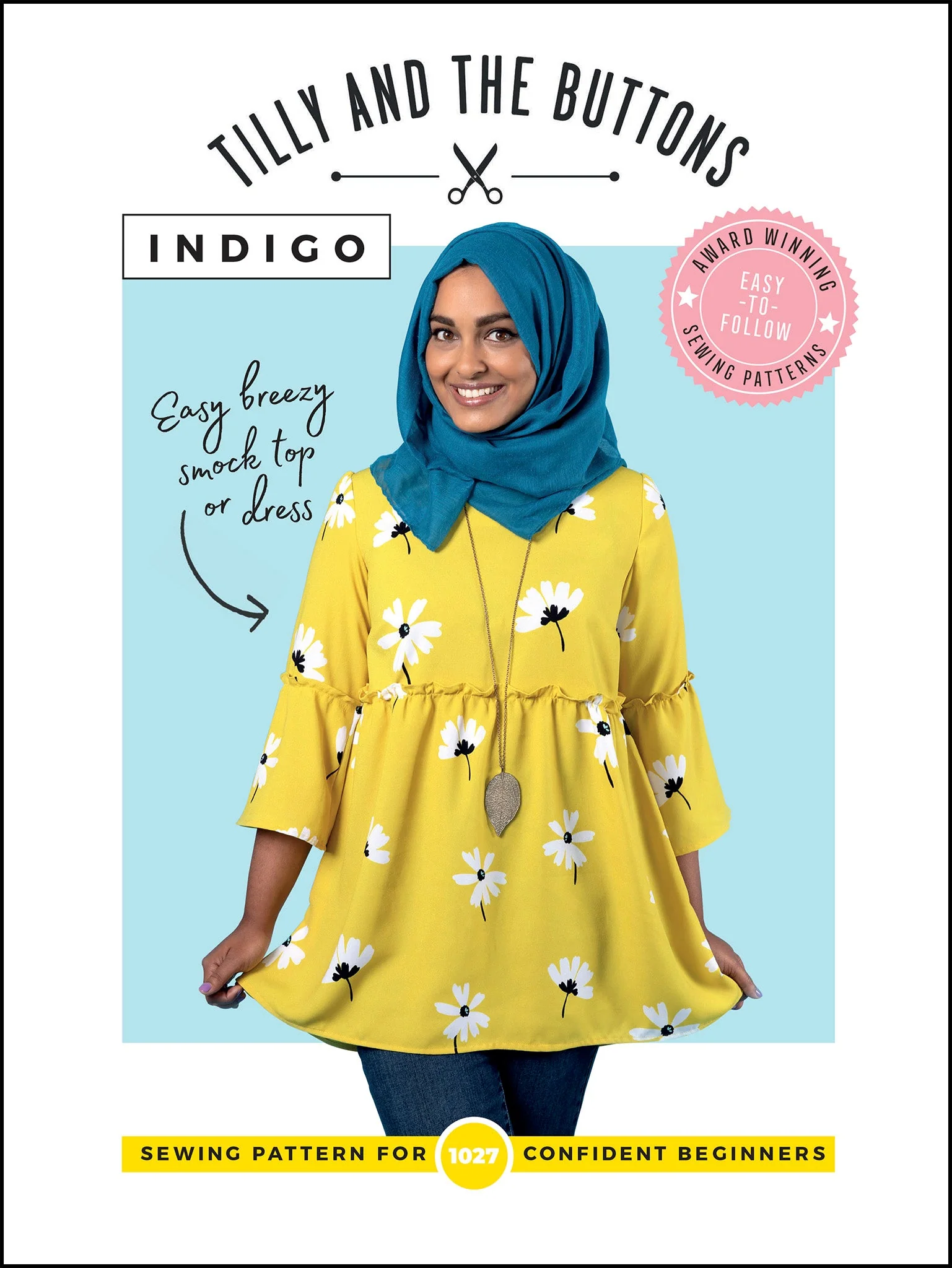 Indigo Top / Dress Pattern - Tilly And The Buttons - Image 2