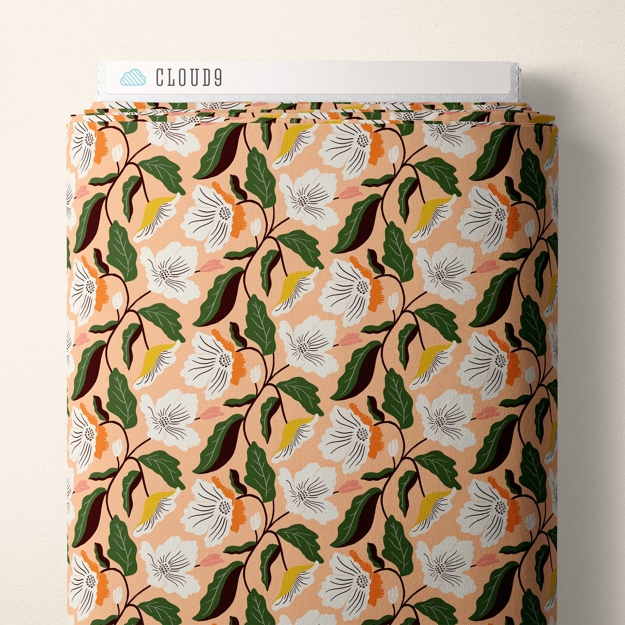 Irises - Peach - Honey Garden - Juliana Tipton - Cloud 9 Fabrics - Poplin