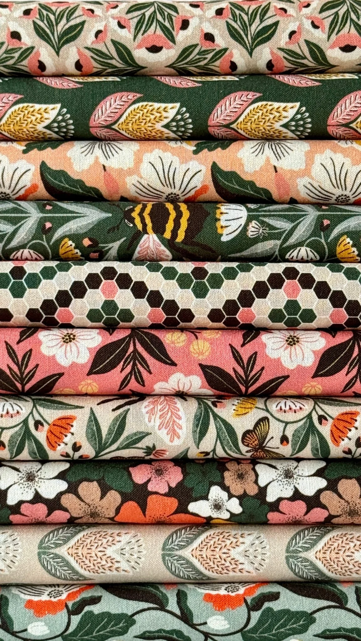 Irises - Peach - Honey Garden - Juliana Tipton - Cloud 9 Fabrics - Poplin - Image 6
