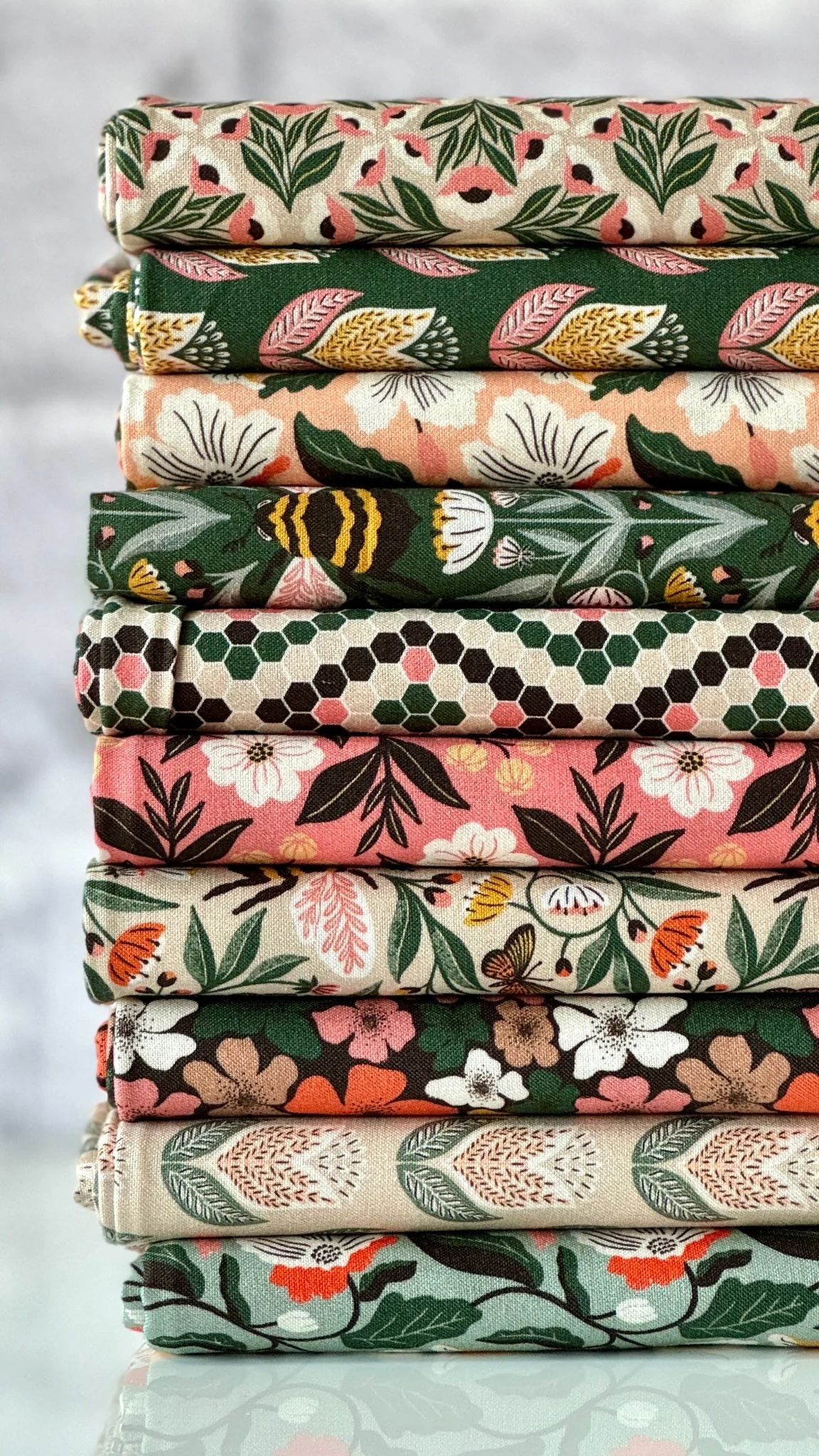 Irises - Peach - Honey Garden - Juliana Tipton - Cloud 9 Fabrics - Poplin - Image 7
