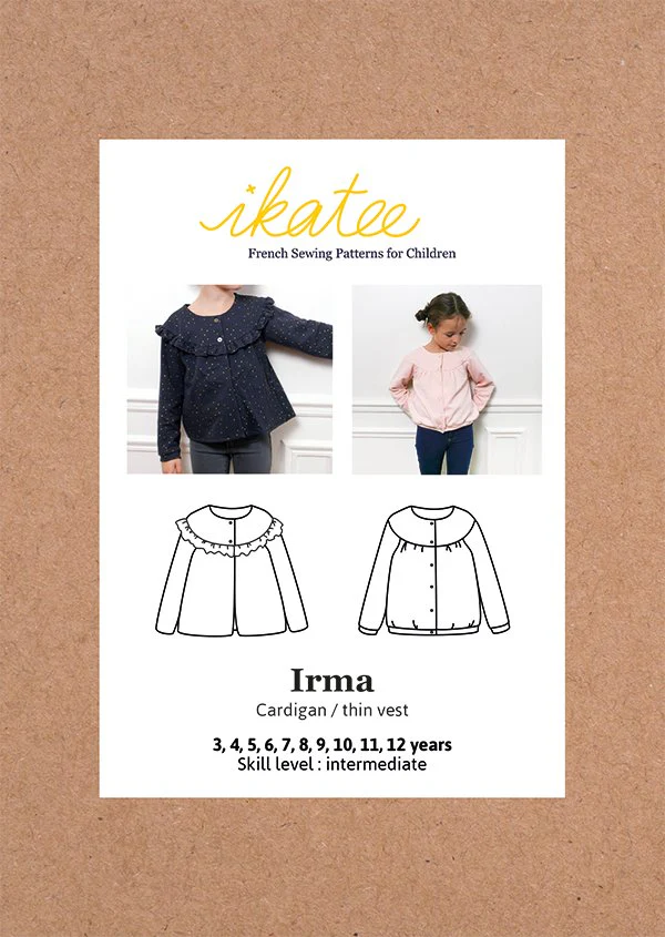 Irma Cardigan or Thin Vest Sewing Pattern- Girl 3/12Y - Ikatee - Image 11