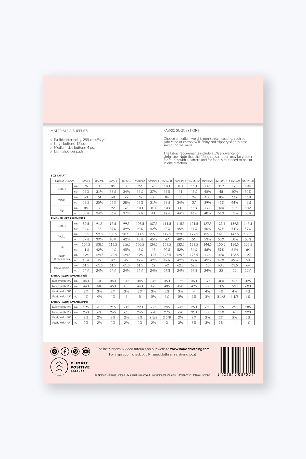 Isla Trench Coat - PDF Pattern - Named Clothing - Image 7
