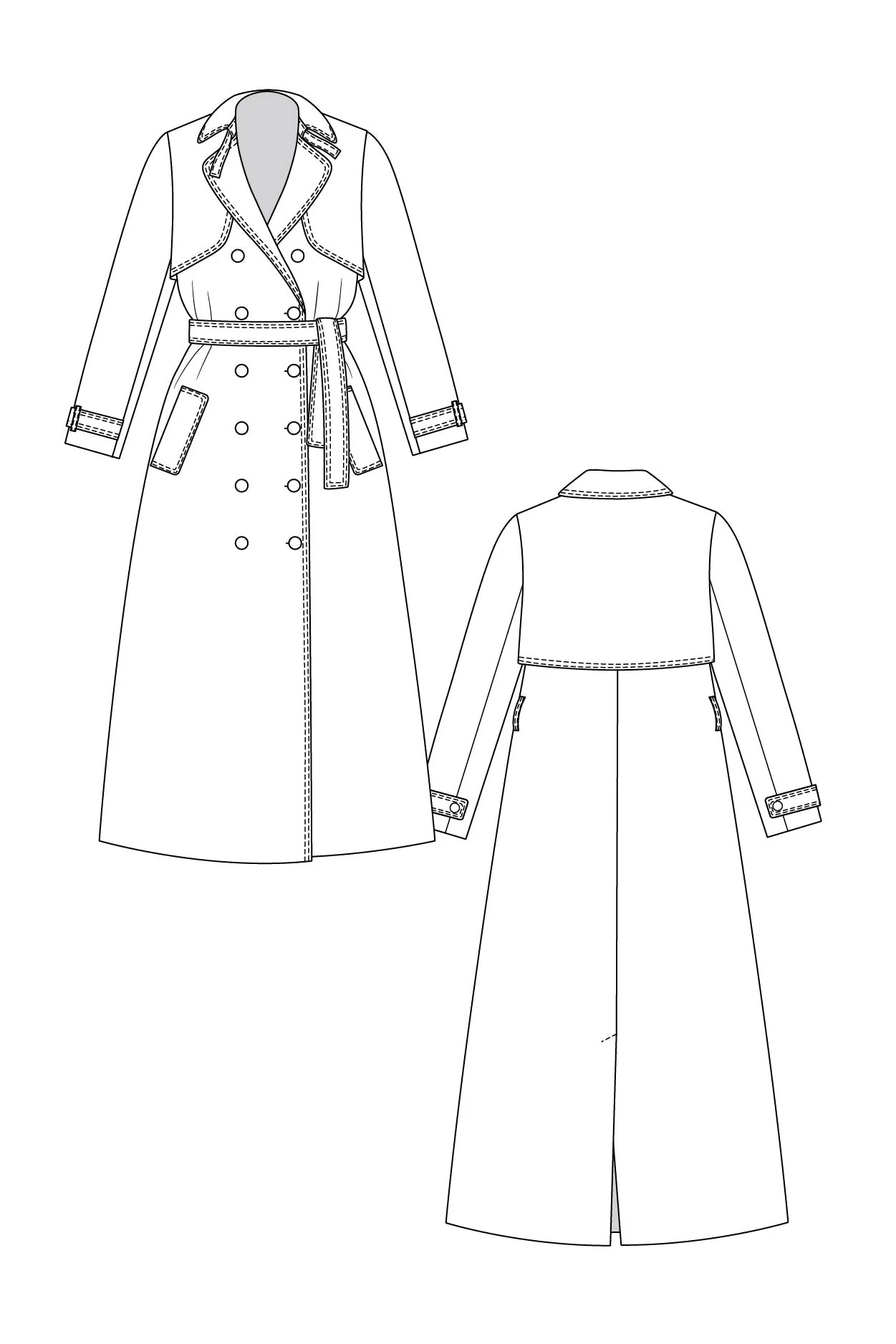 Isla Trench Coat - PDF Pattern - Named Clothing - Image 9