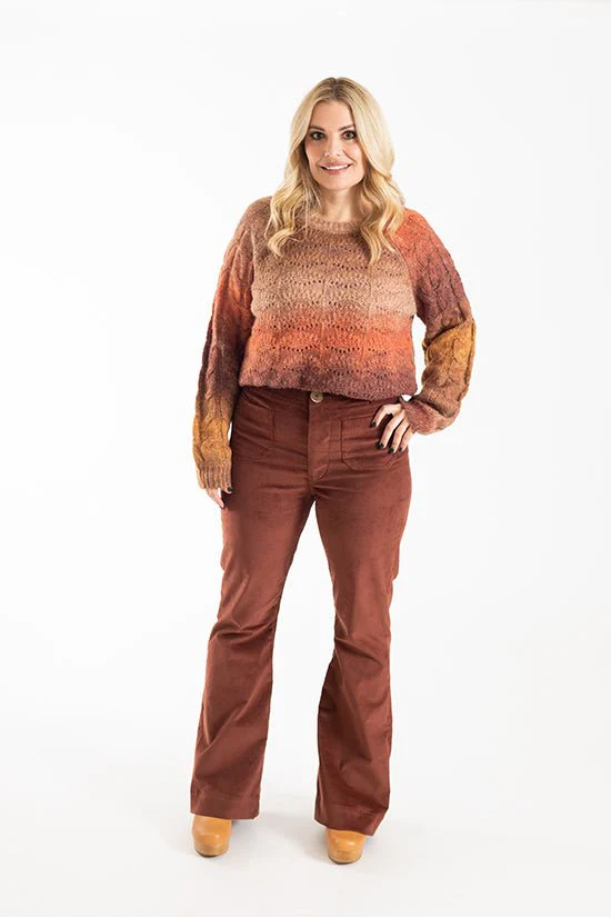 Isle High-Waisted Stretch Denim Pattern - Chalk + Notch - Image 12