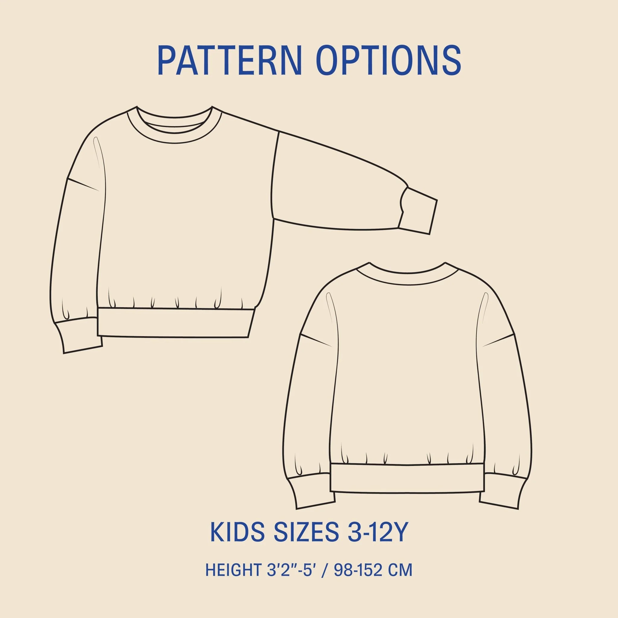 James Sweater Kids' Paper Pattern - Wardrobe by Me - Image 9