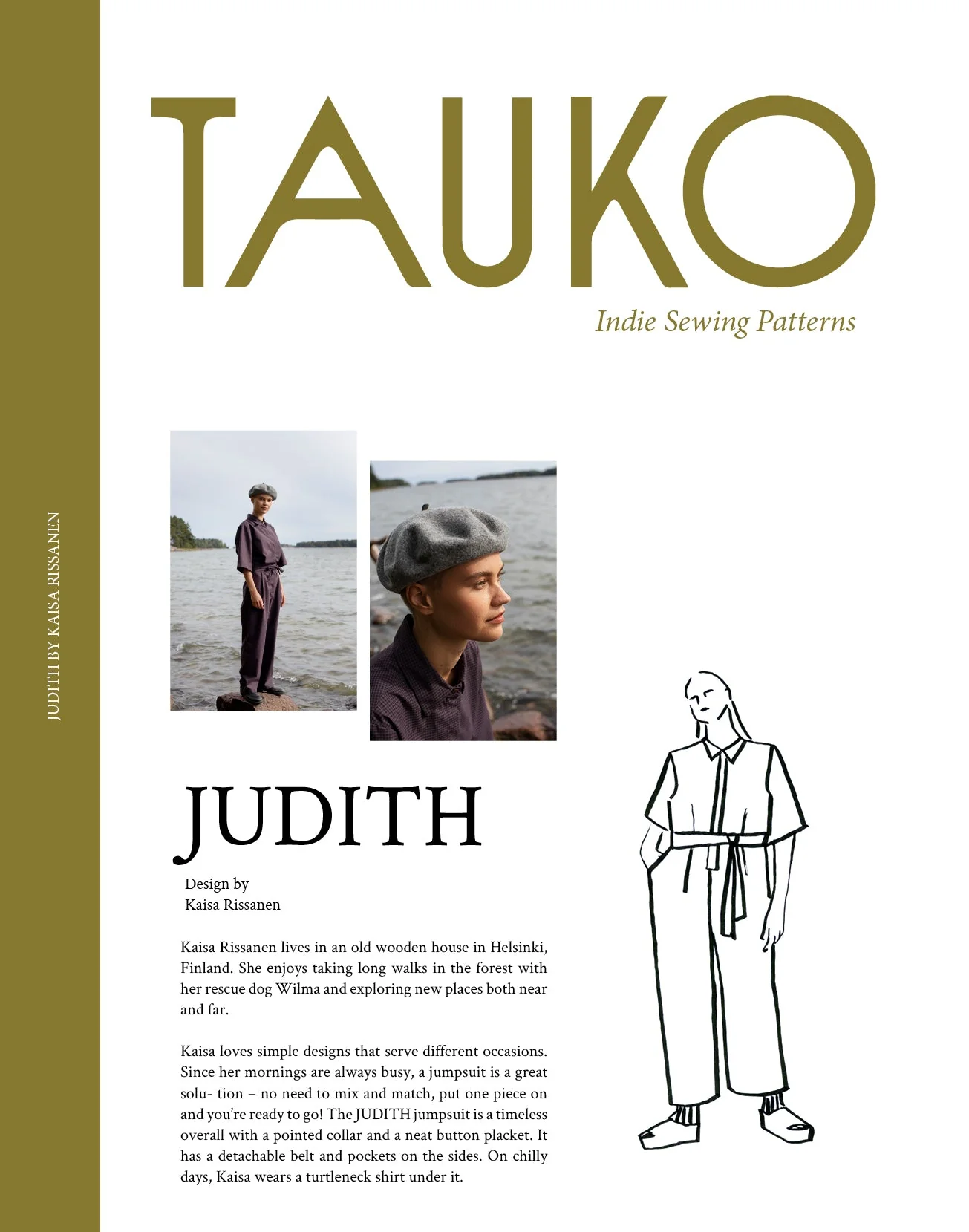 JUDITH Jumpsuit by Kaisa Rissanen PDF Sewing Pattern - TAUKO - Image 2
