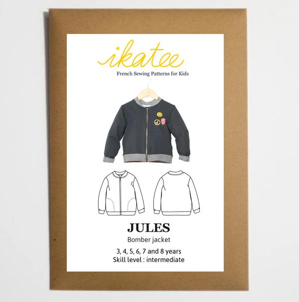 Jules Bomber Jacket / Vest Sewing Pattern- Kids 3/8Y - Ikatee - Image 7