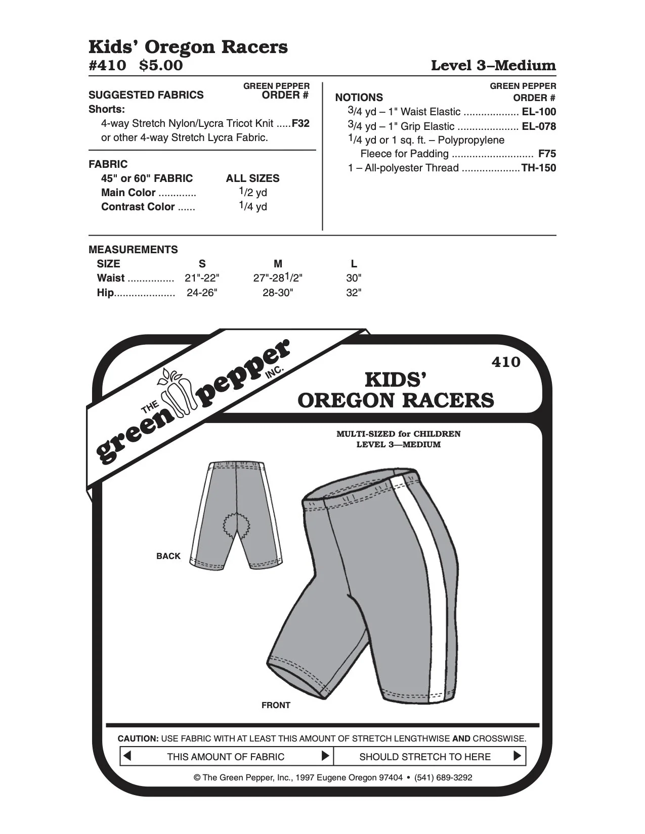 Kid’s Oregon Bike Shorts Pattern - 410 - The Green Pepper Patterns - Image 2