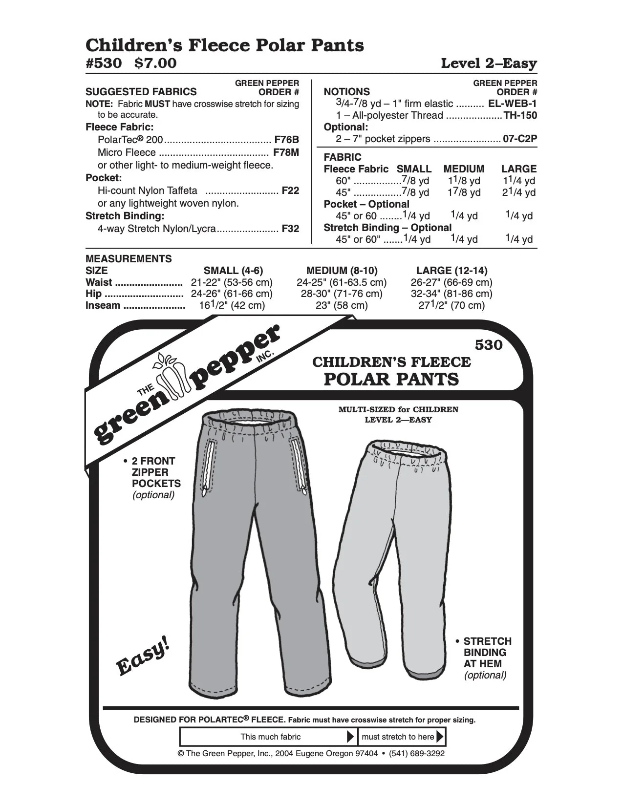 Kids Polar Pants Pattern - 530 - The Green Pepper Patterns - Image 2