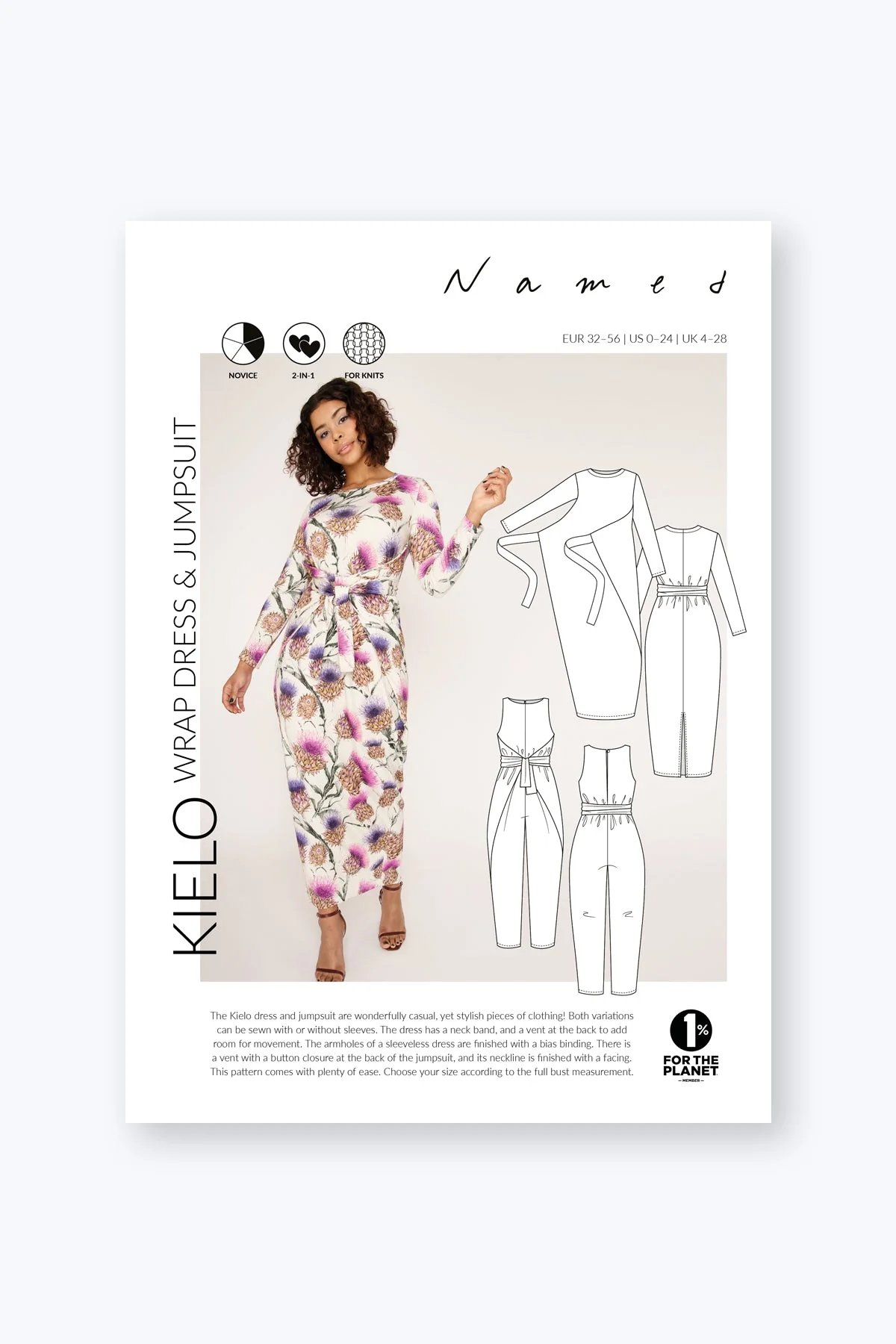 Kielo Wrap Dress and Jumpsuit - PDF Pattern - Named Clothing - Image 12