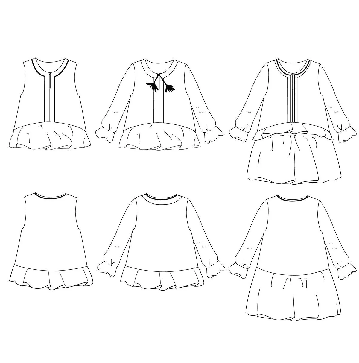 Lilas Blouse, Top & Dress Sewing Pattern - Girl 3/12Y - Ikatee - Image 16