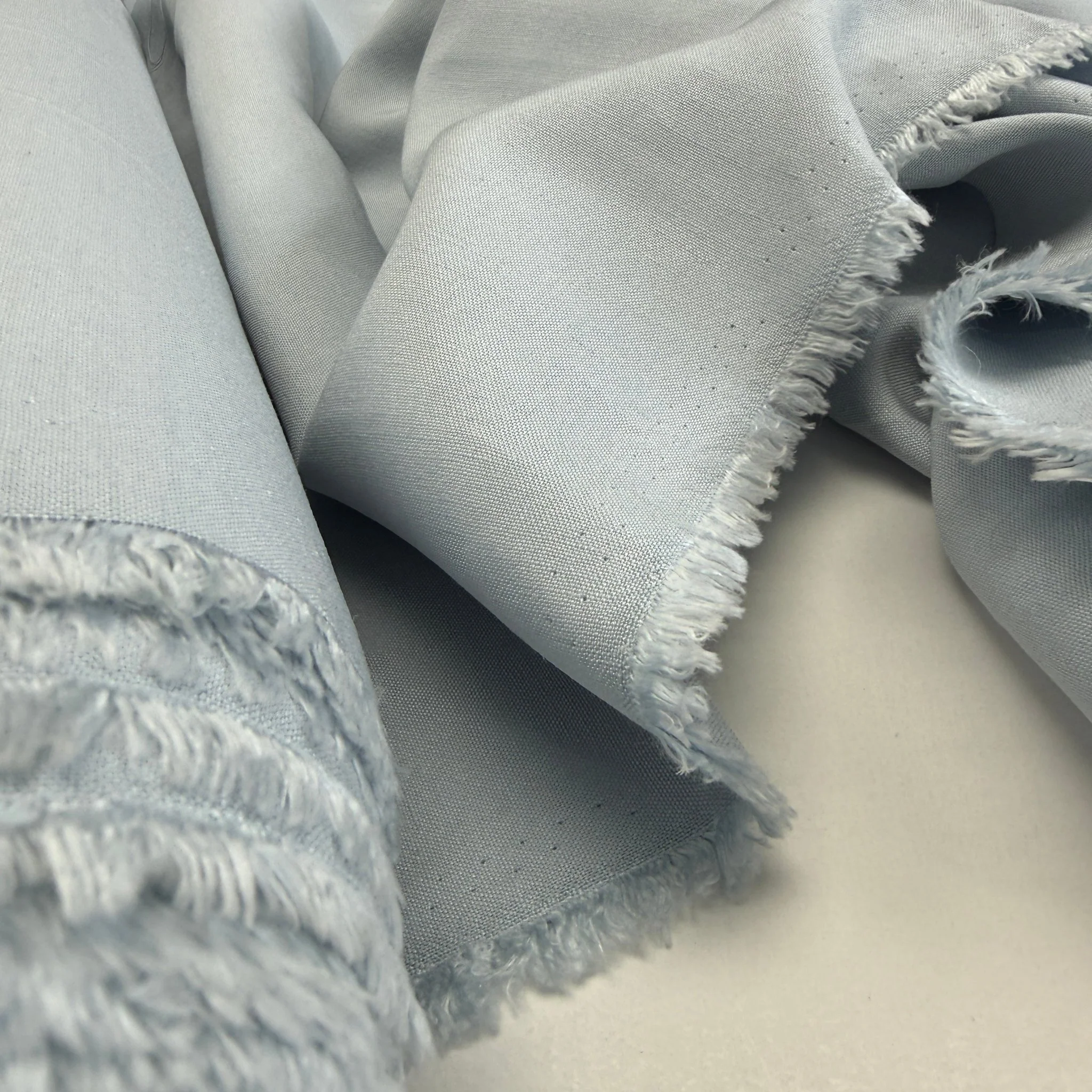 Linen + Viscose + Cotton Mix - Soft Sky