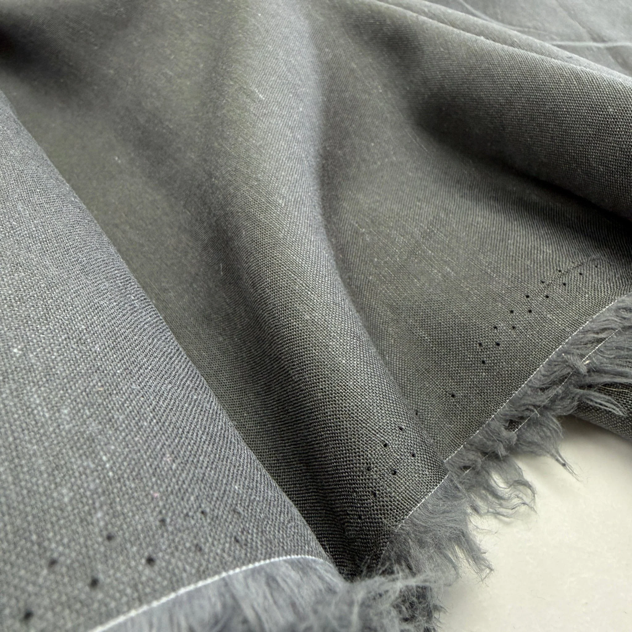 Linen + Viscose + Cotton Mix - Slate