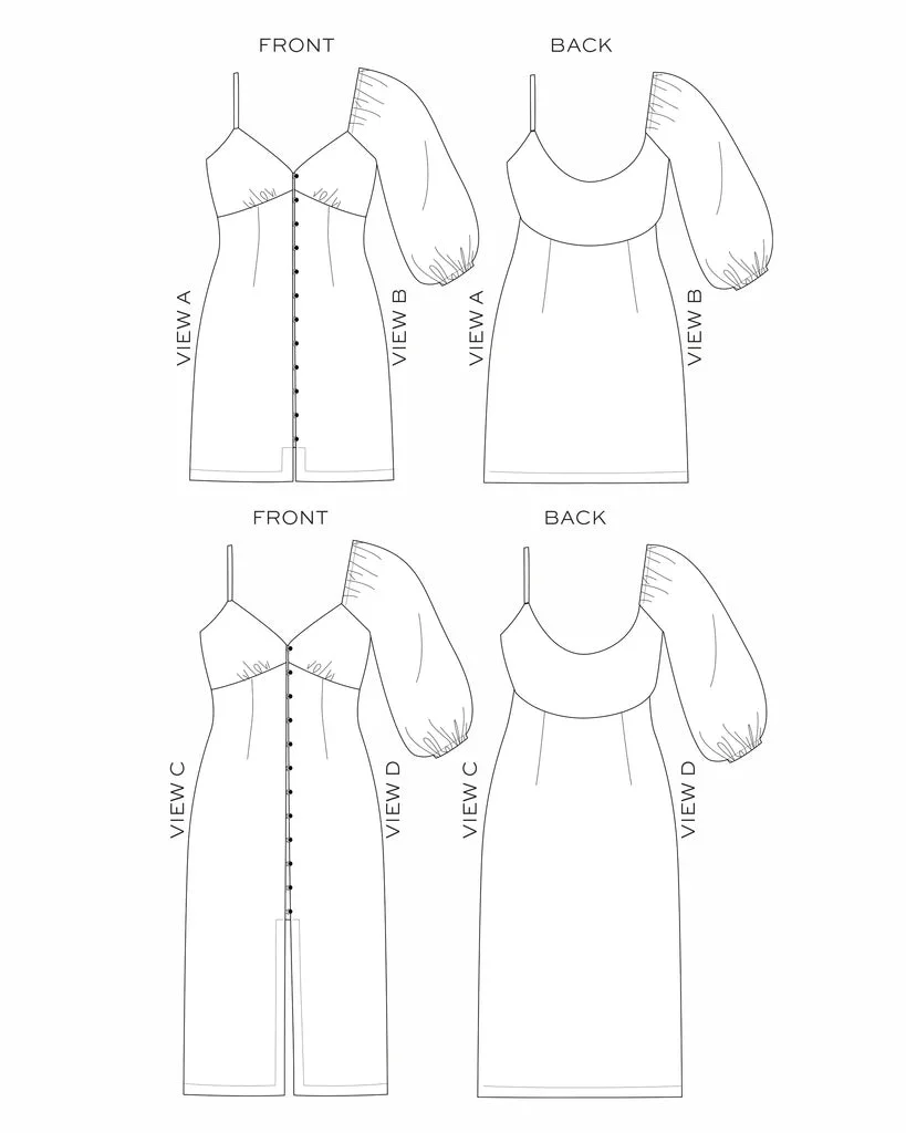 Lora Dress Sewing Pattern - True Bias - Image 28