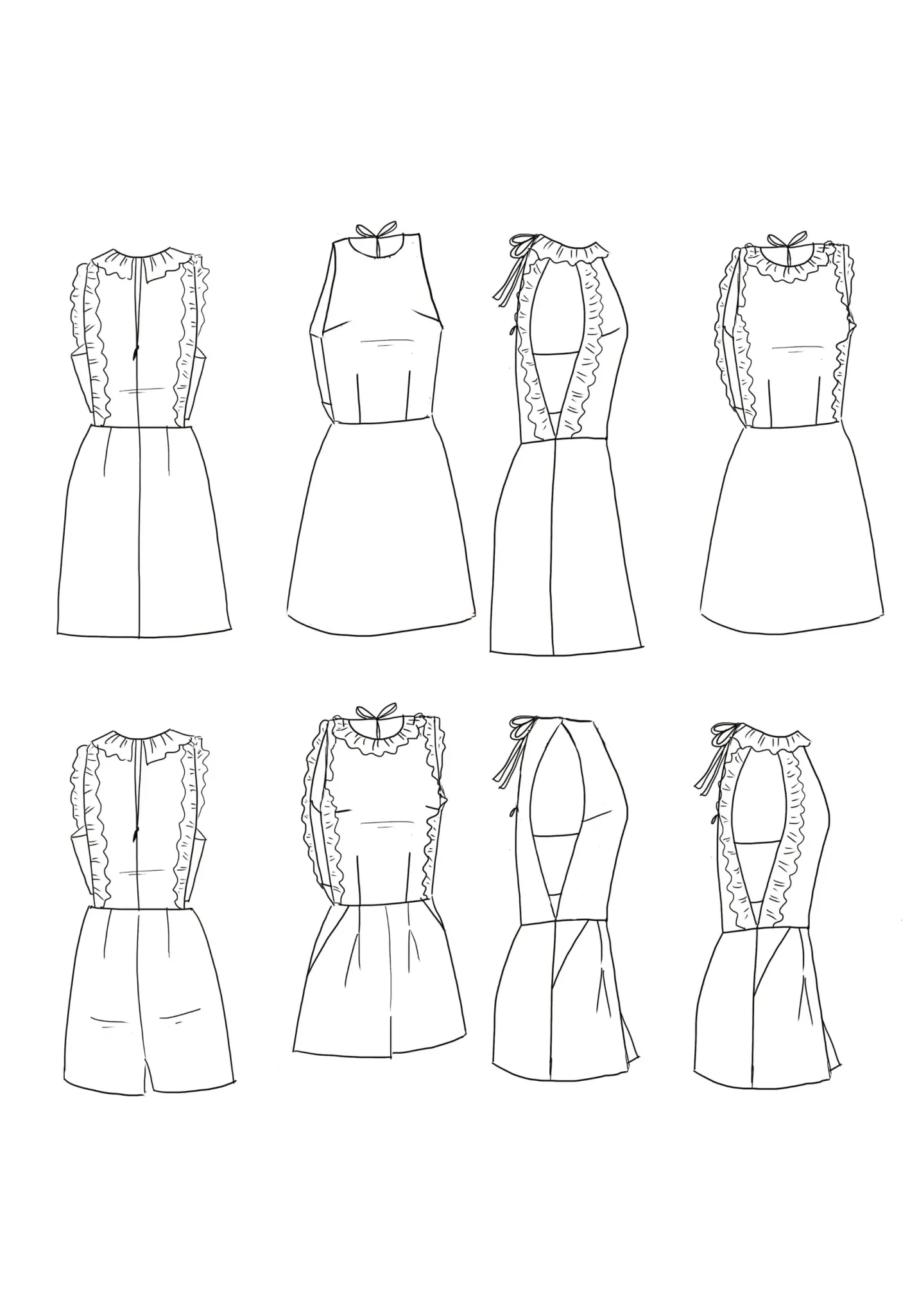 Luz Dress Playsuit Paper Sewing Pattern - Maison Fauve - Image 16