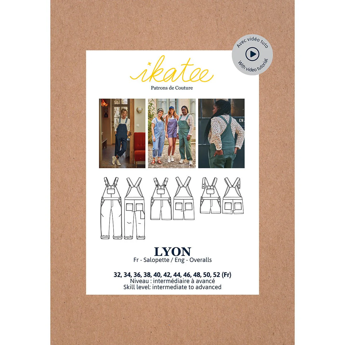 LYON Overalls - Women 34/52 Paper Sewing Pattern - Ikatee - Image 4