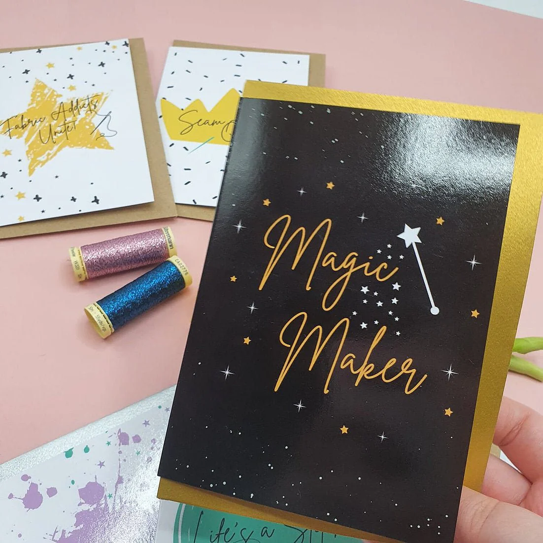 "MAGIC MAKER" Crafty Themed Greeting Card - Sew Anonymous - Image 3