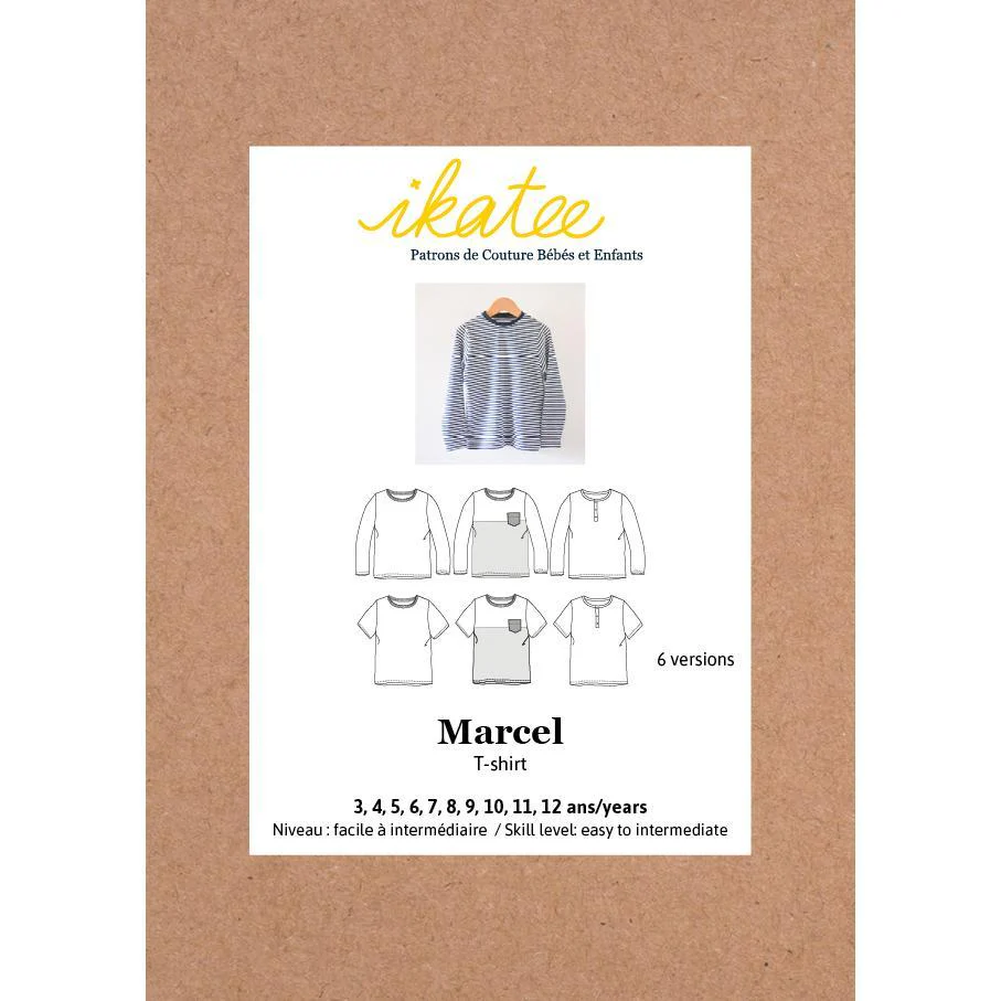 Marcel T-Shirts Pack Sewing Pattern - Unisex 3/12Y - Ikatee - Image 2