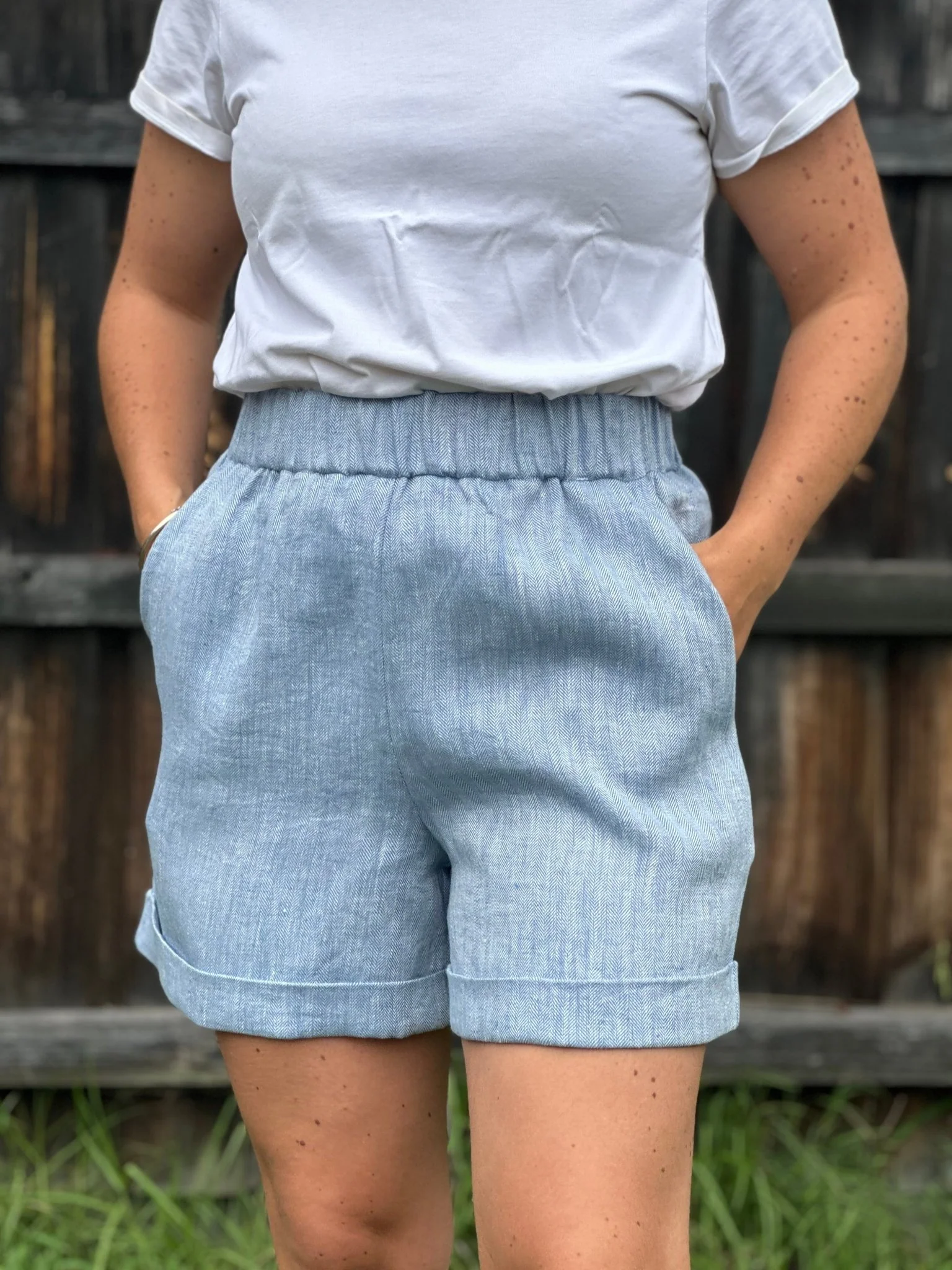 Marlo Womens High Waisted Everyday Shorts PDF Sewing Pattern - Atelier Mimito - Image 4