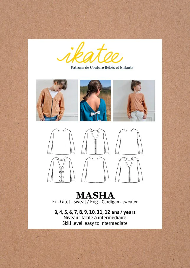 Masha Cardigan & Sweater Sewing Pattern- Girl 3/12Y - Ikatee - Image 2