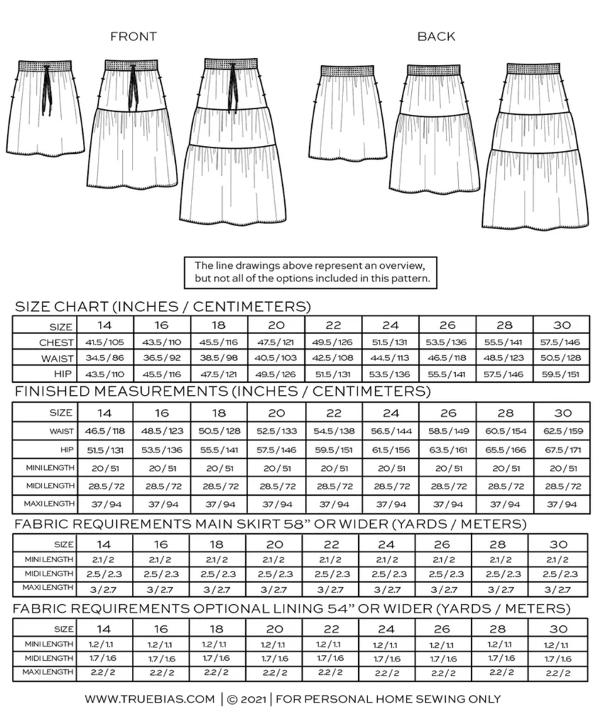 Mave Skirt Sewing Pattern - True Bias - Image 10