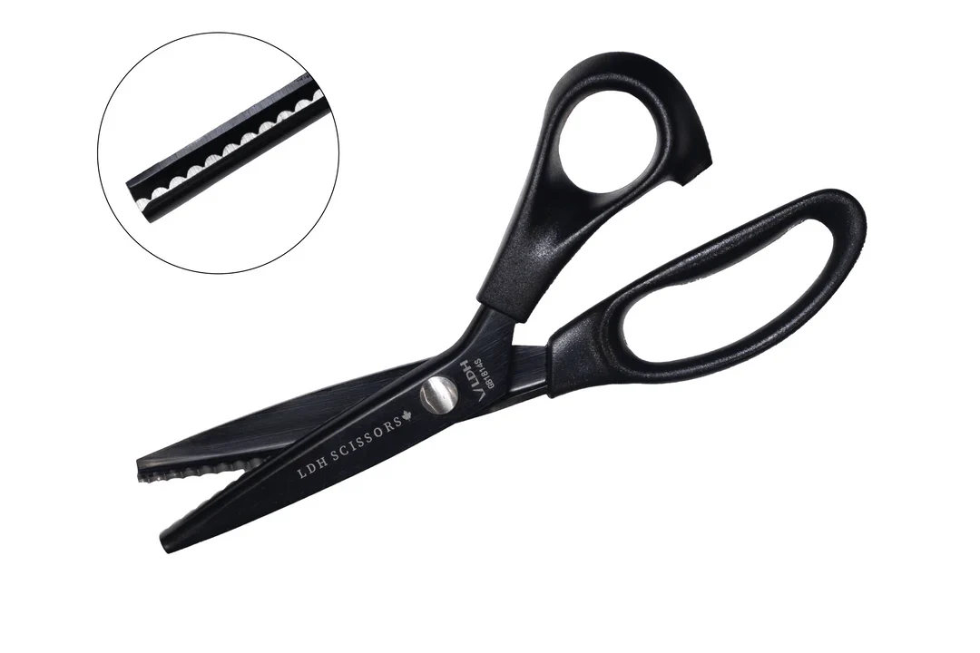 Midnight Edition Lightweight Scalloped Pinking Shears - LDH Scissors