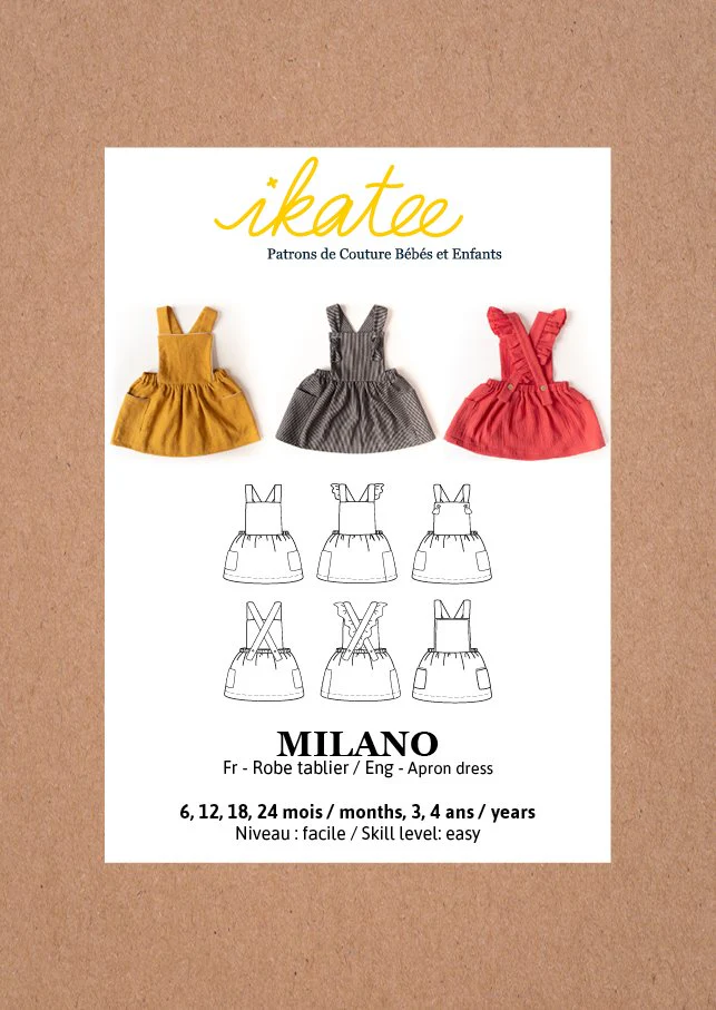Milano Dress Sewing Pattern - Baby Girl 6M/4Y - Ikatee - Image 11