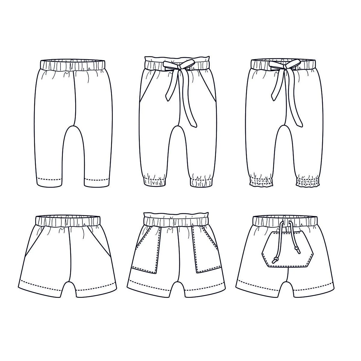 New York Trousers or Shorts Sewing Pattern - Baby 1M/4Y - Ikatee - Image 25