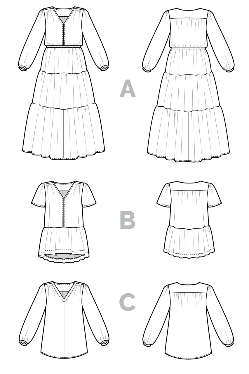 Nicks Dress + Blouse Pattern (0-20) - Closet Core Patterns - Image 2