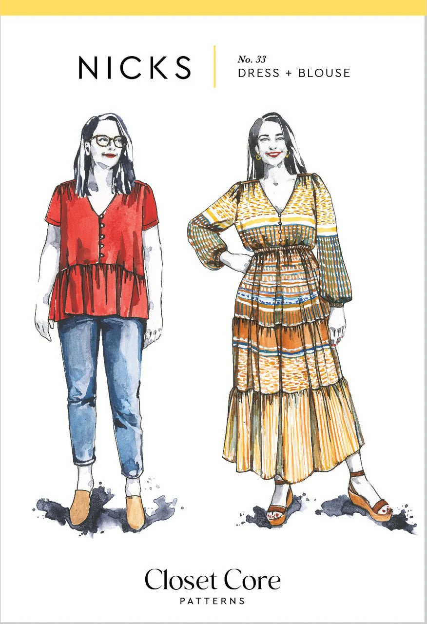 Nicks Dress + Blouse Pattern (0-20) - Closet Core Patterns - Image 4
