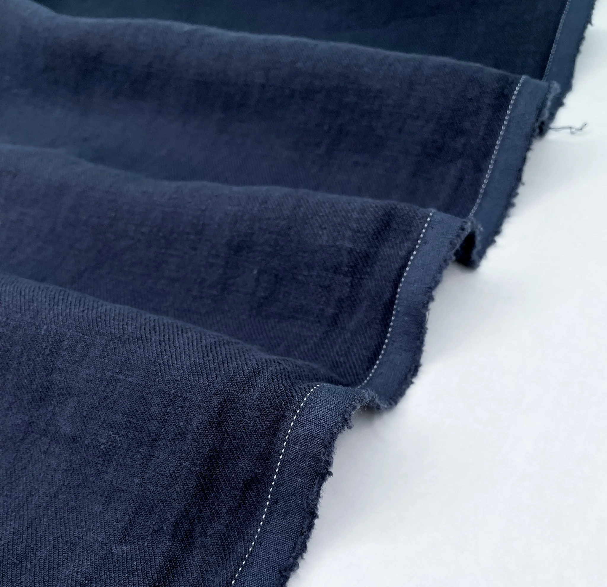 Heavy Sand-Washed Linen Twill - Indigo