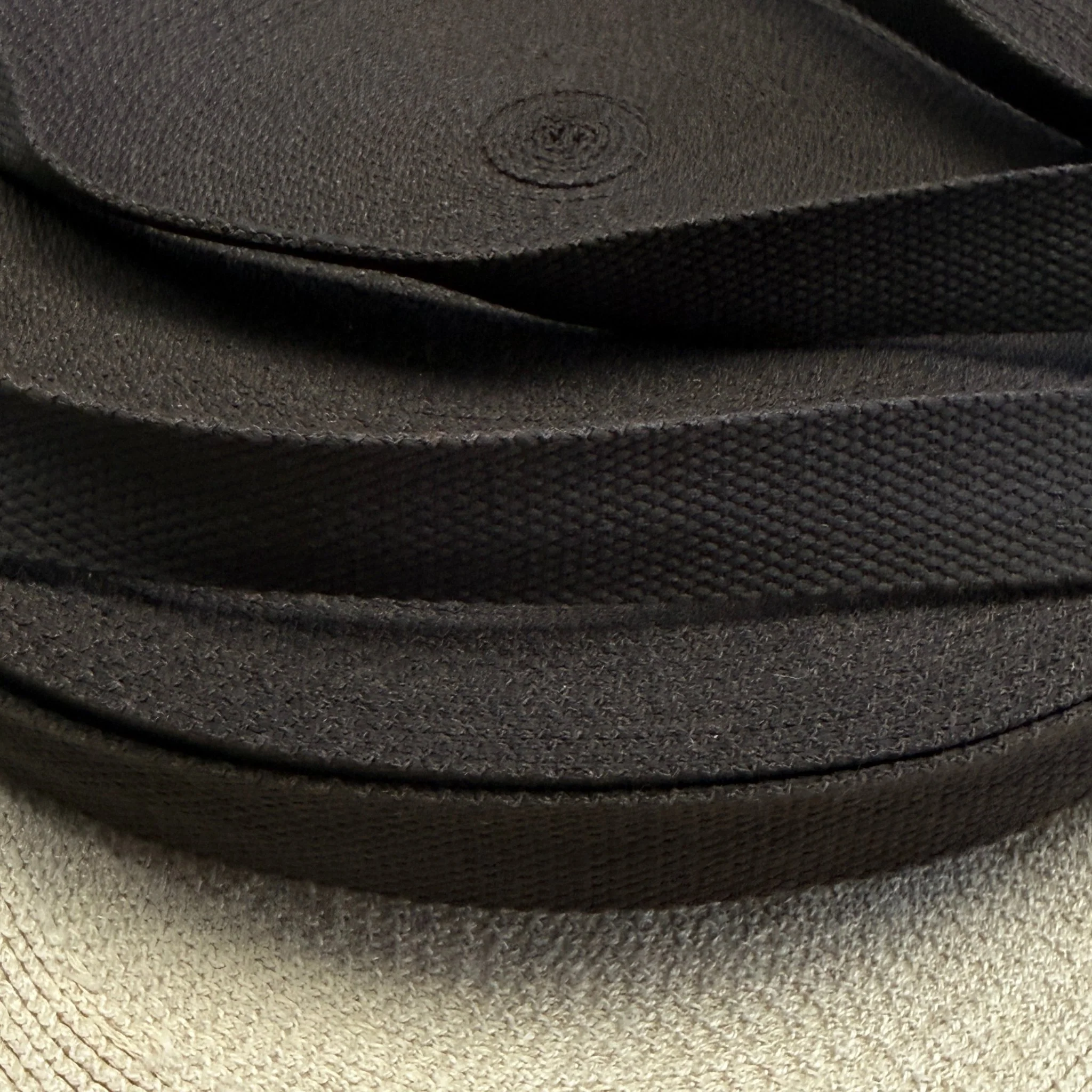 1" Organic Cotton RPET Webbing - Earth Brown (Dark Brown)