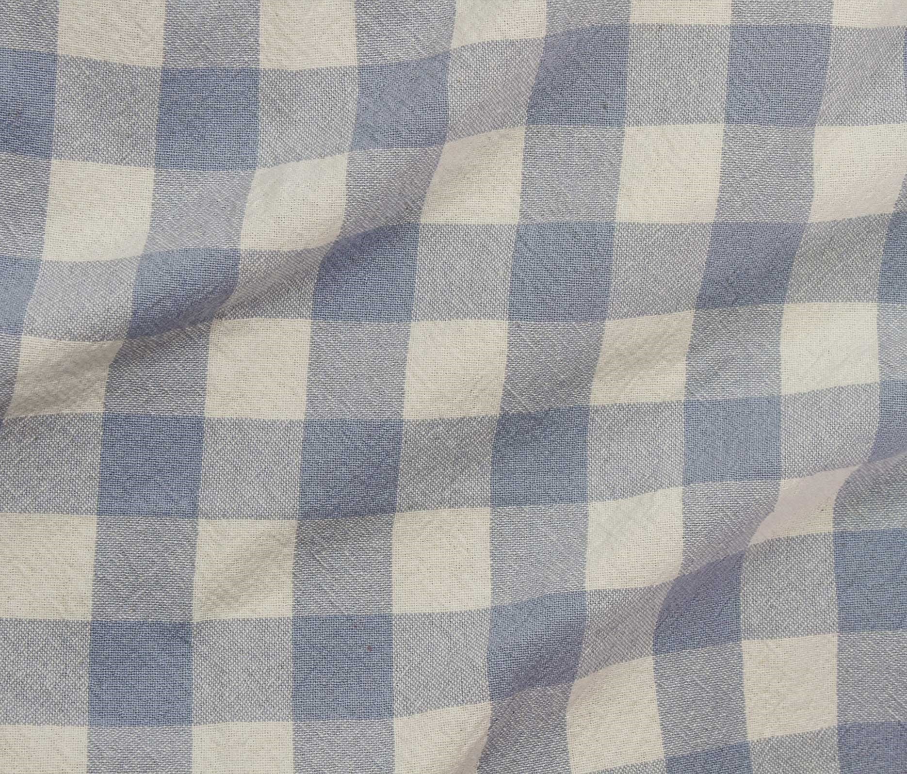 Organic Cotton Checkered - Blue Powder