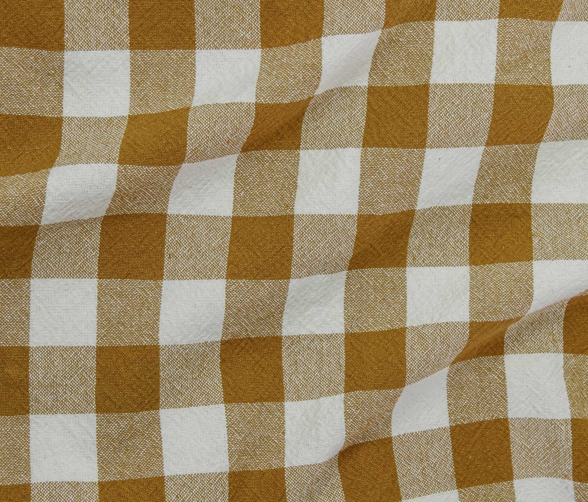 Organic Cotton Checkered - Dijon