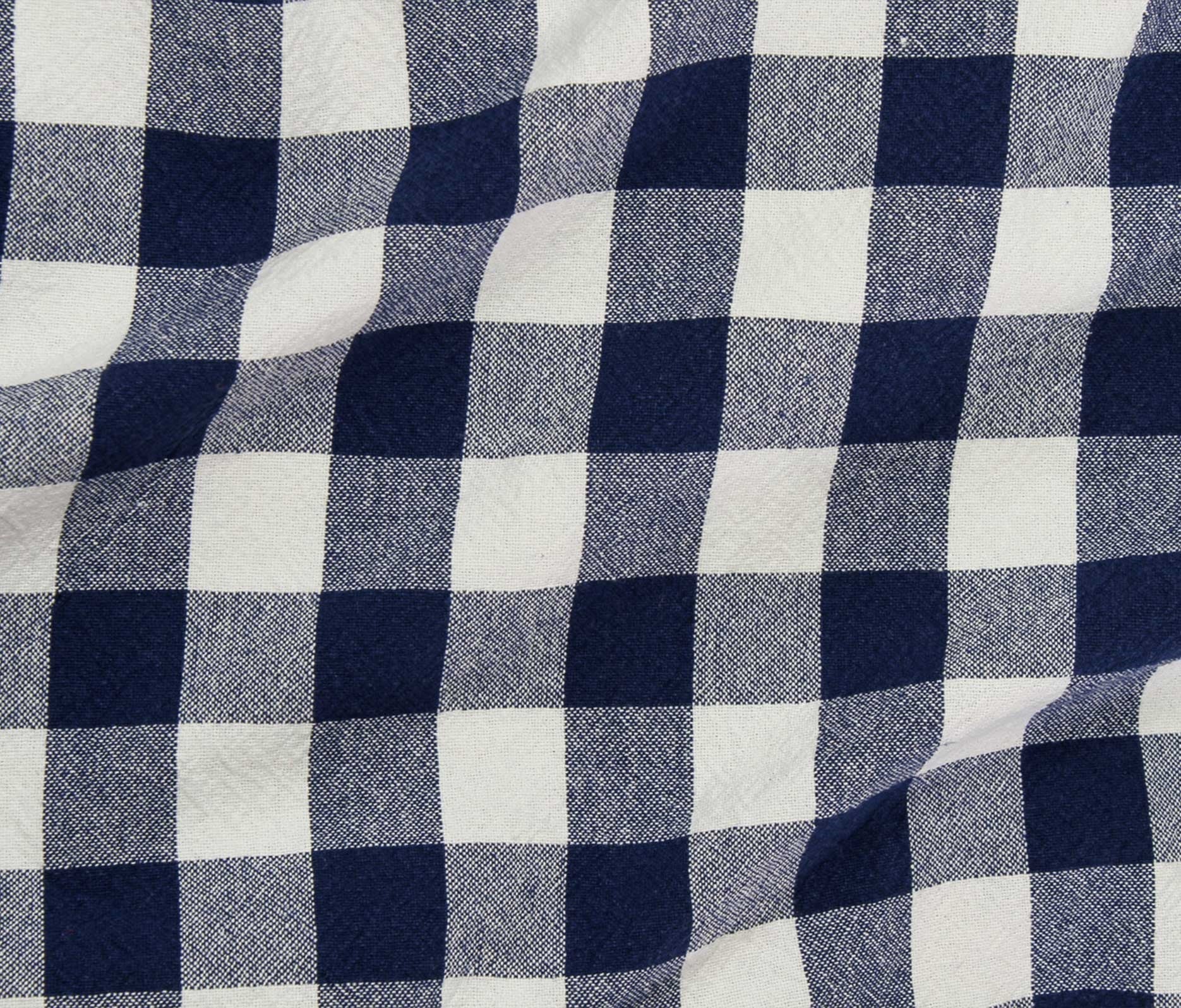 Organic Cotton Checkered - Navy