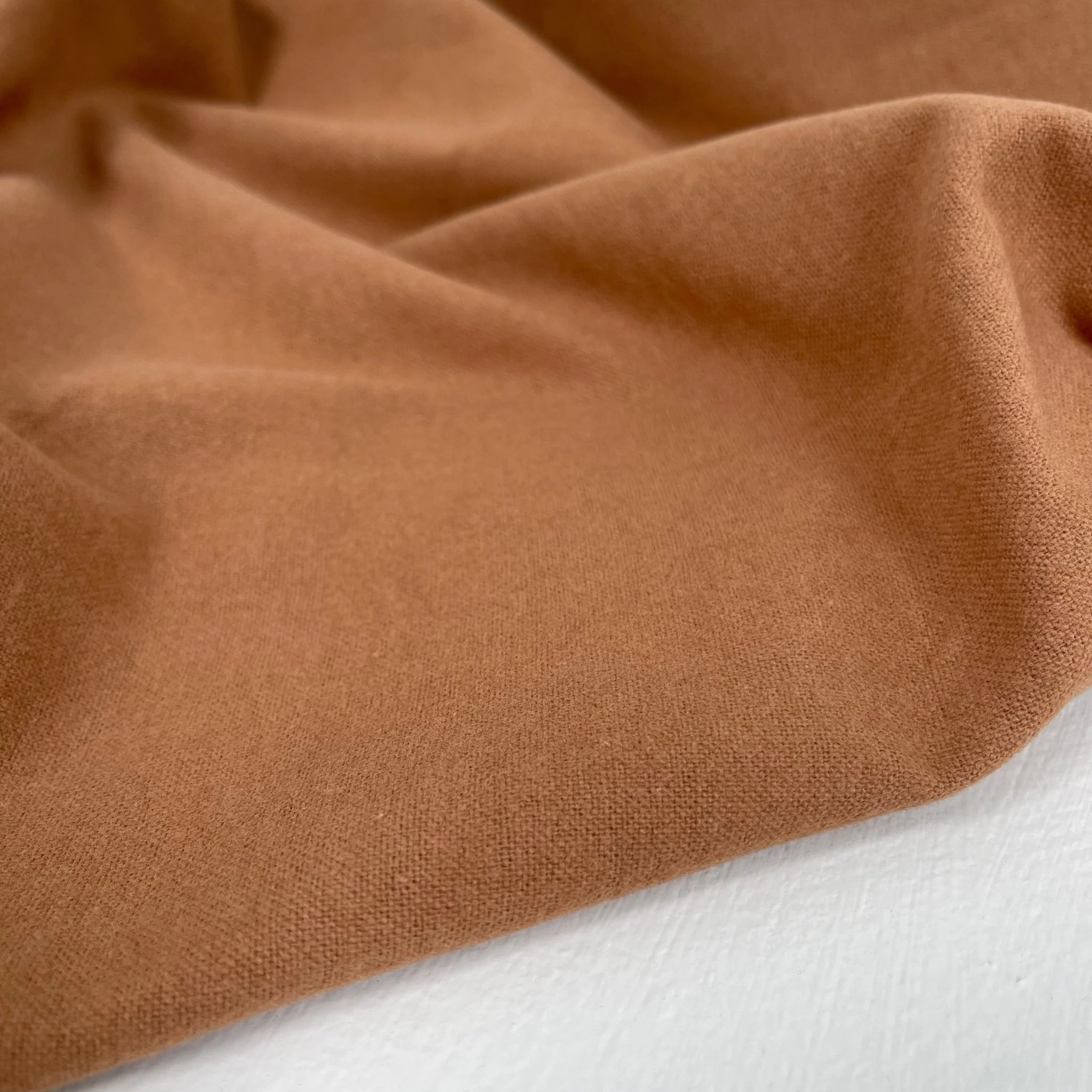Organic Cotton Flannel 155gsm - Caramel