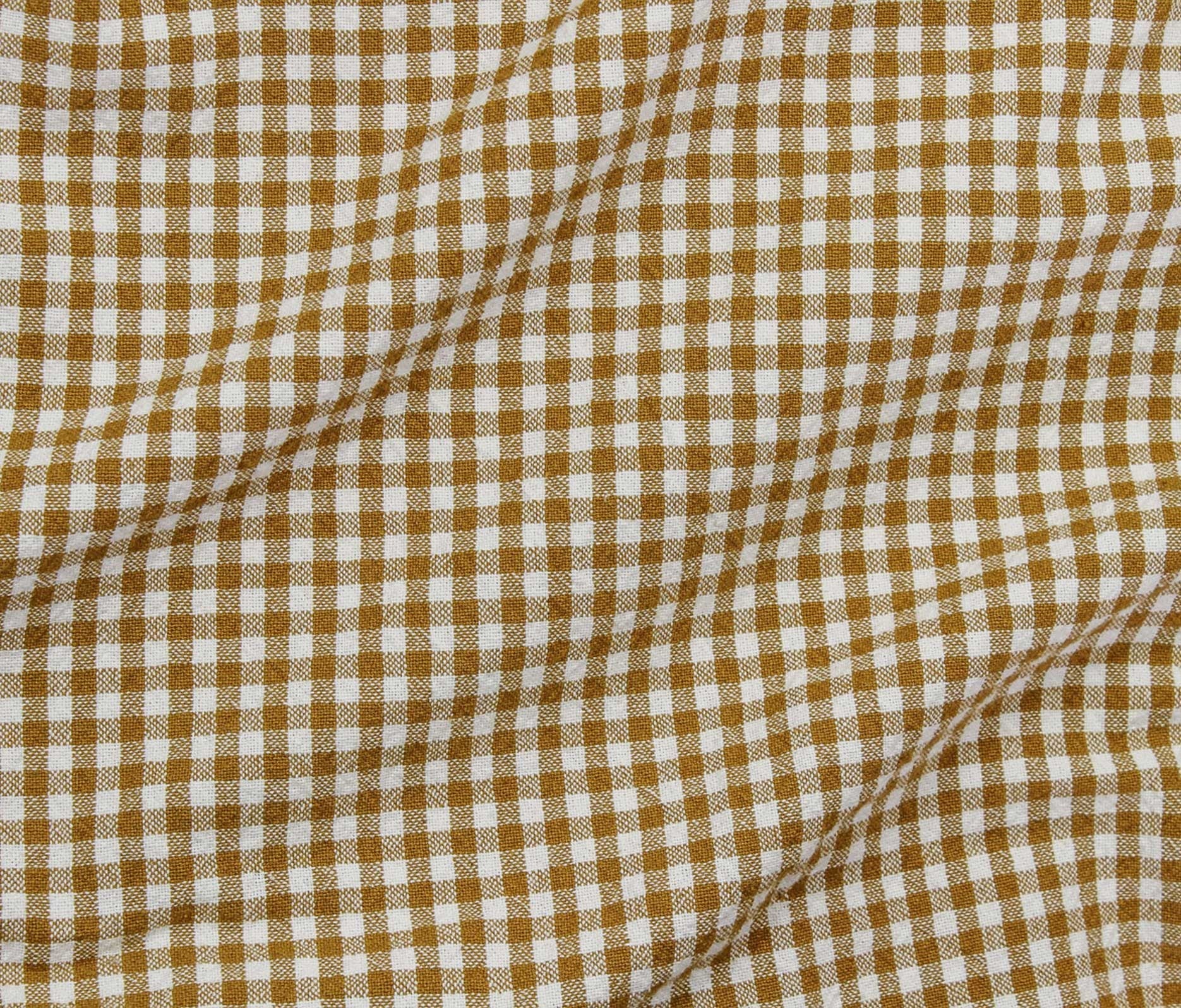 Organic Cotton Gingham - Dijon