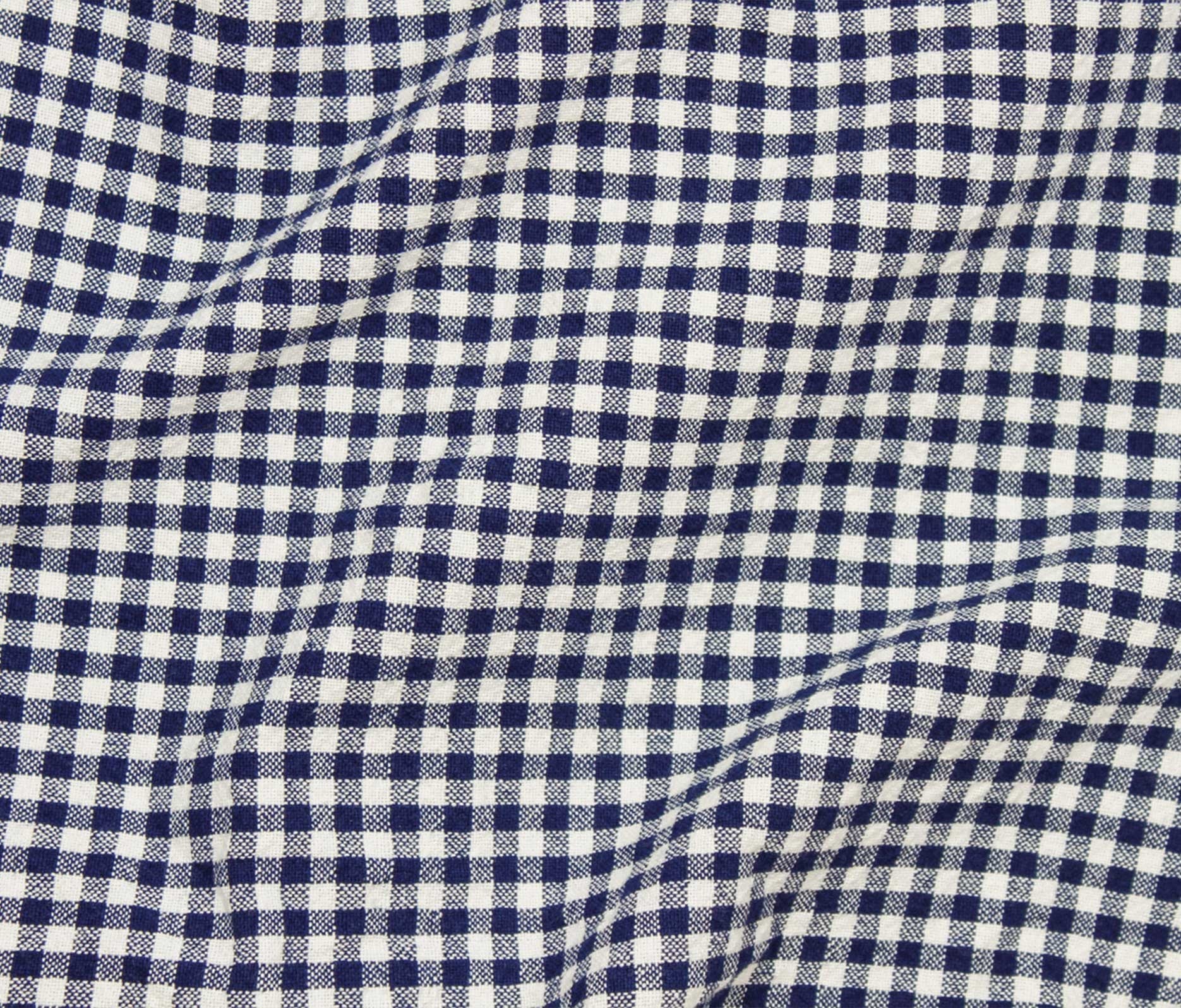 Organic Cotton Gingham - Navy
