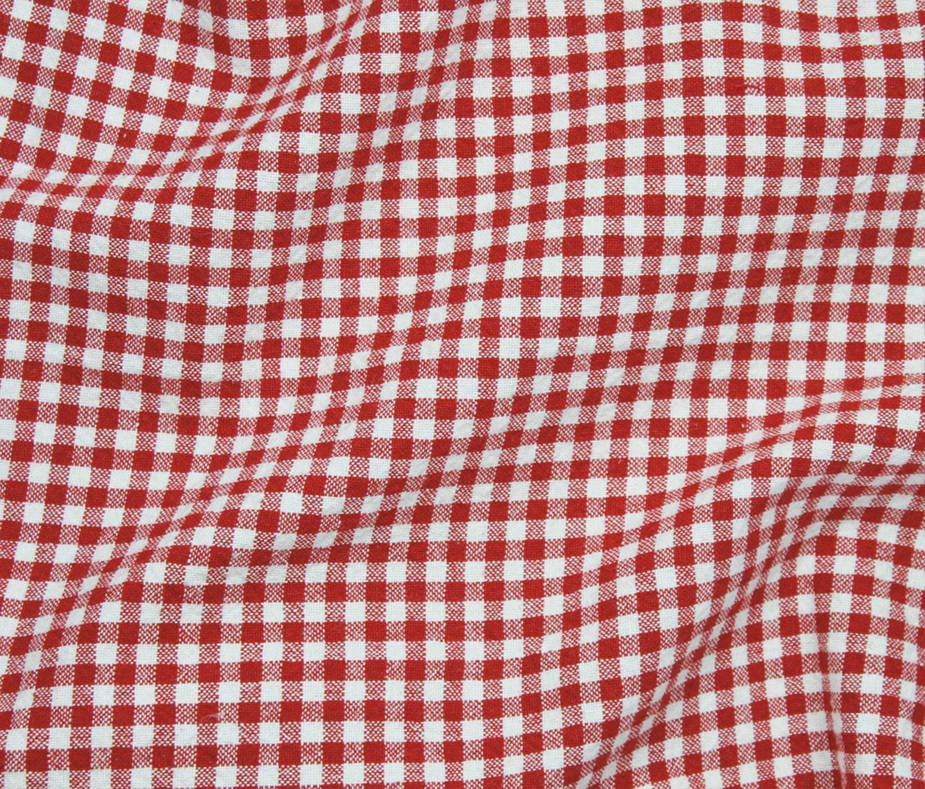 Organic Cotton Gingham - Red