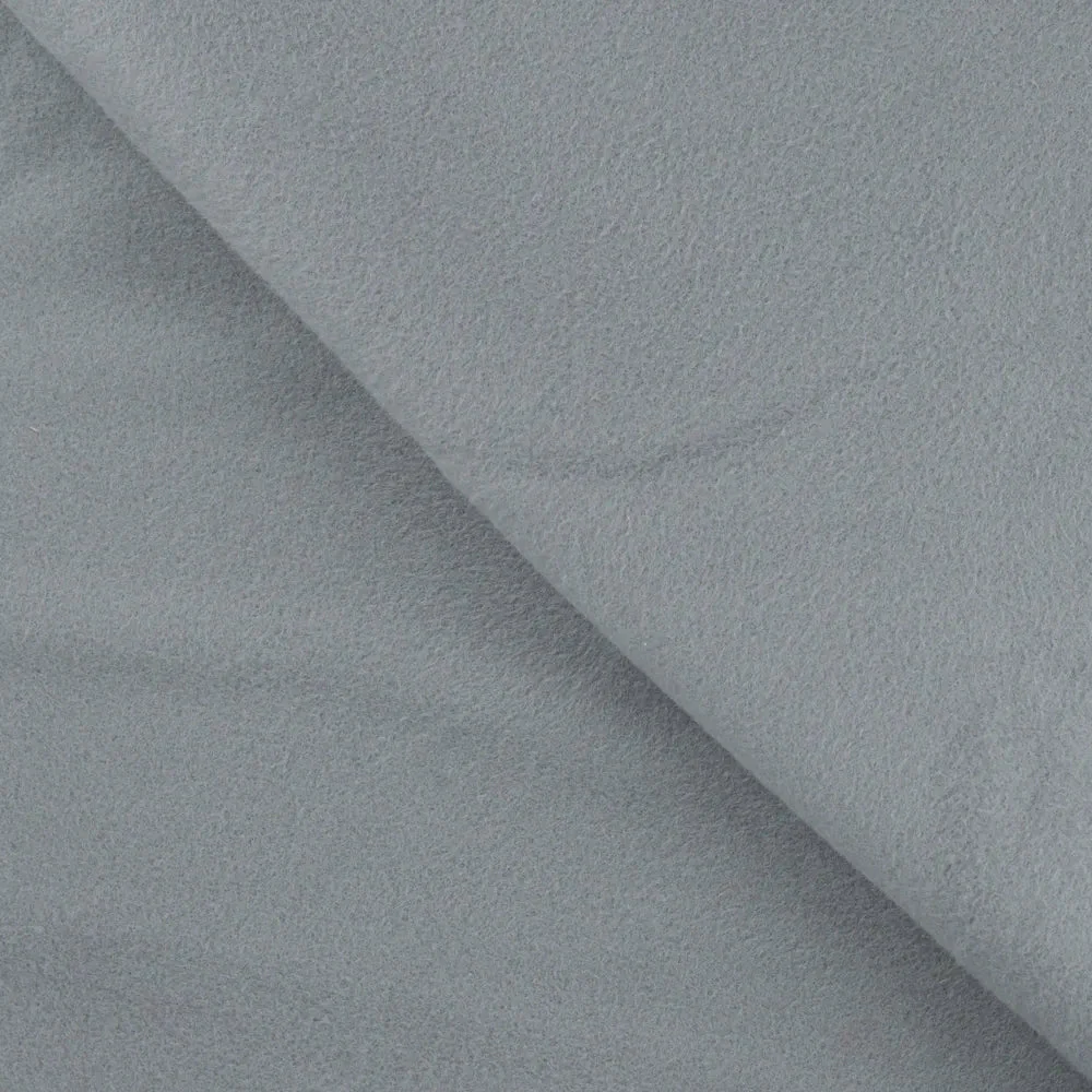 Organic Cotton Polar Fleece - European Import - Dusty Blue - Image 2