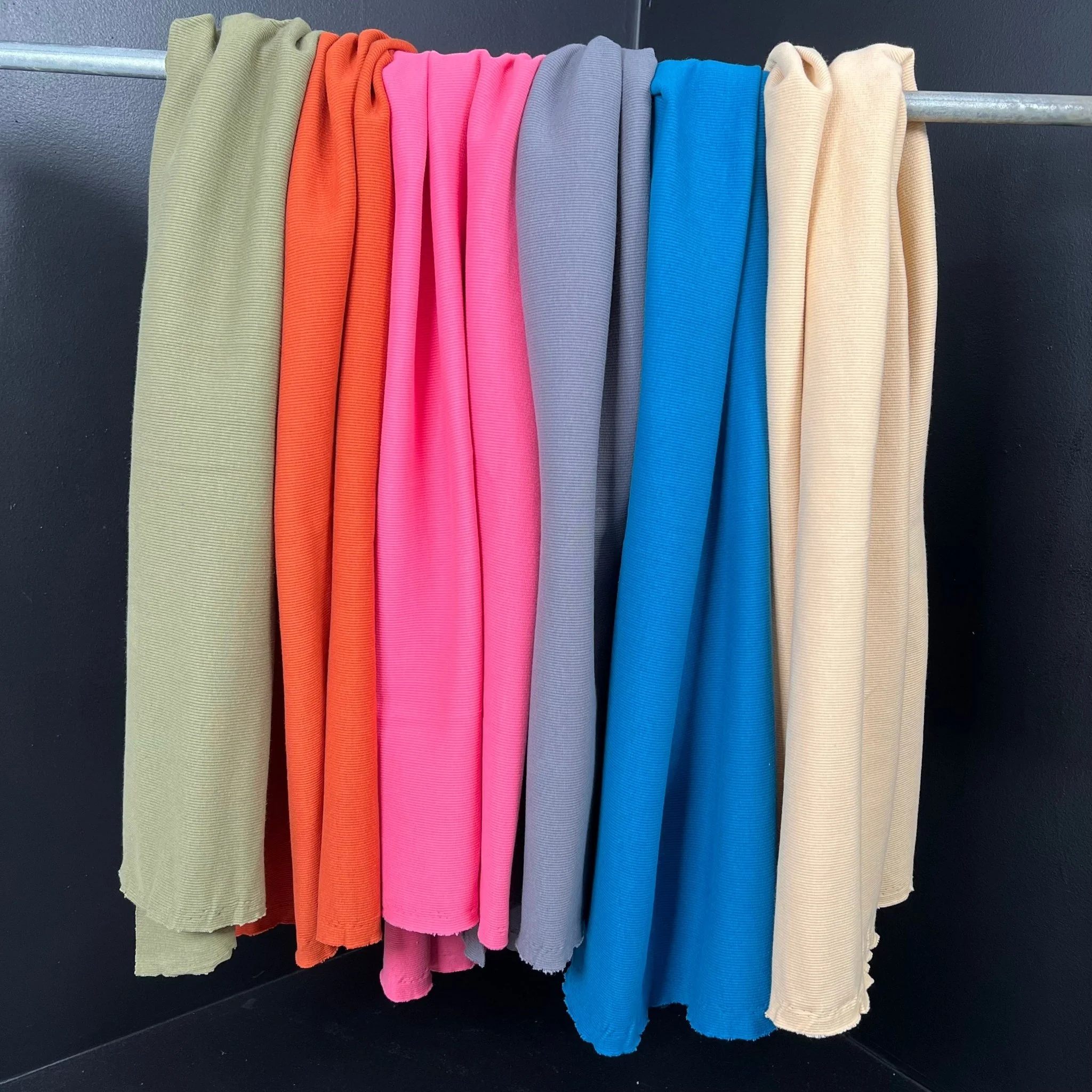 Organic Cotton Spandex Ribbing 360gsm - Almond Buff - Image 3
