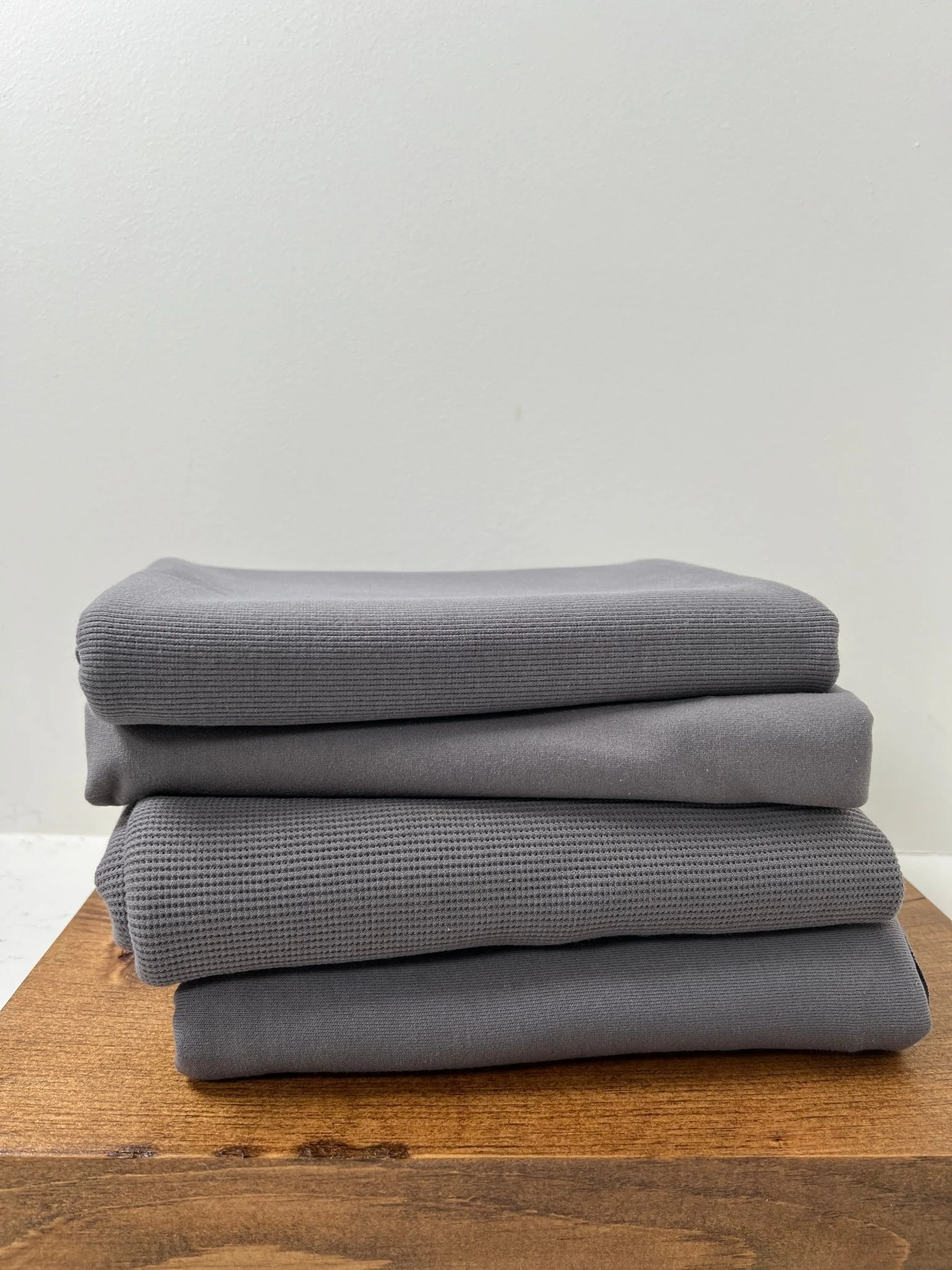 Organic Cotton Thermal / Waffle - Smoked Pearl - Image 4
