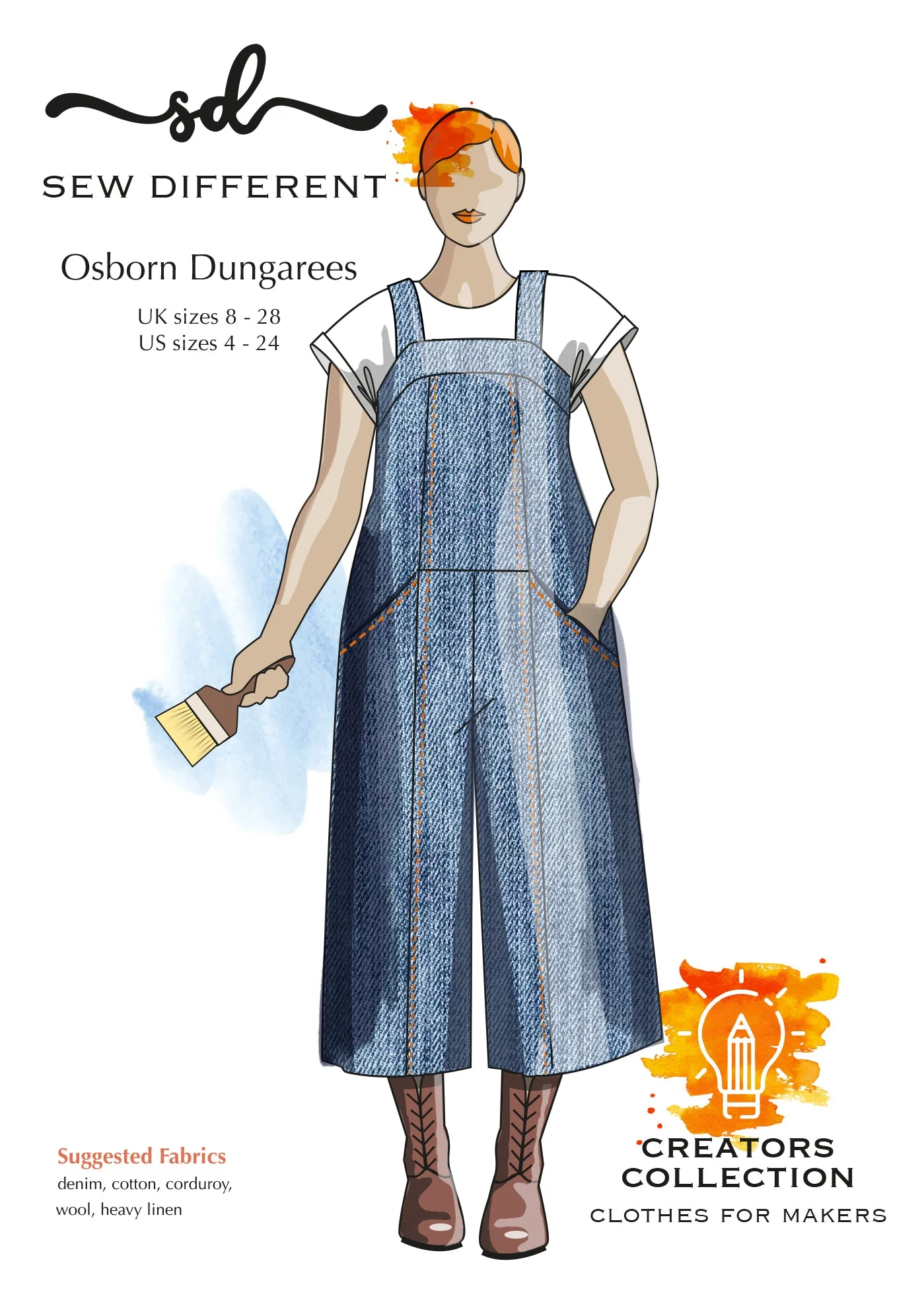 Osborn Dungarees - Paper Sewing Pattern - Sew Different